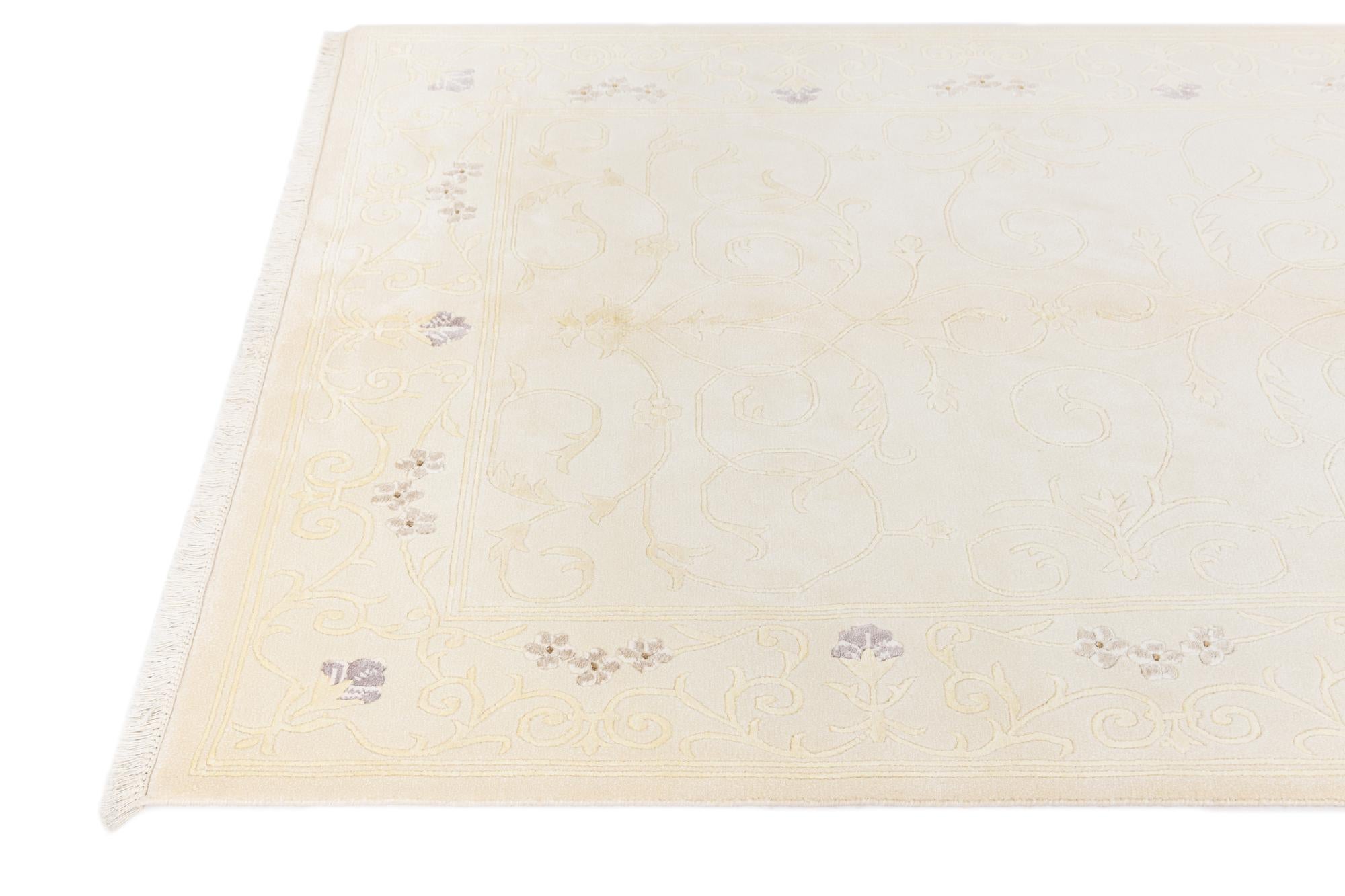 4' 11 x 6' 9 Hand Knotted Darya Wool Rug