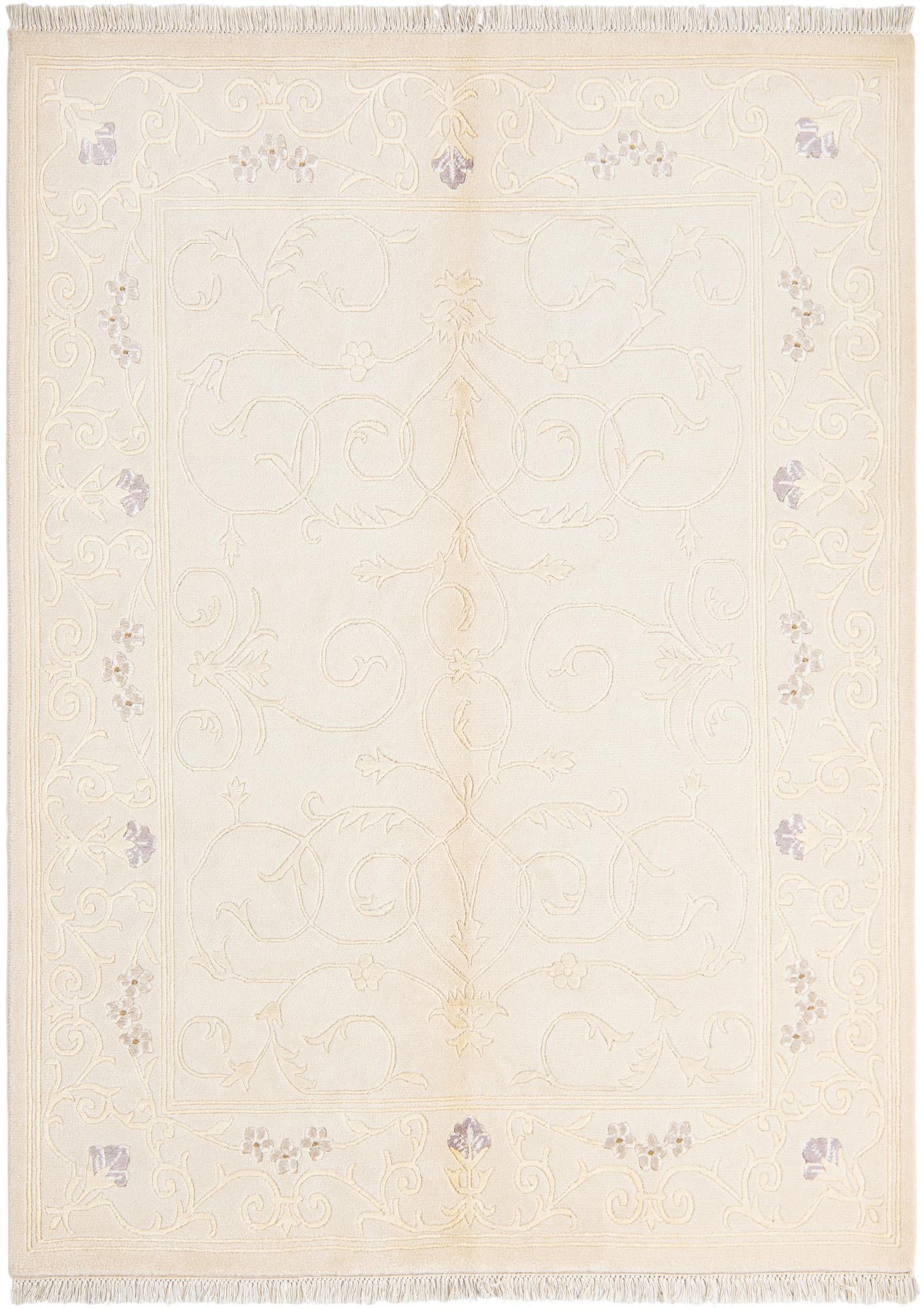 4' 11 x 6' 9 Hand Knotted Darya Wool Rug
