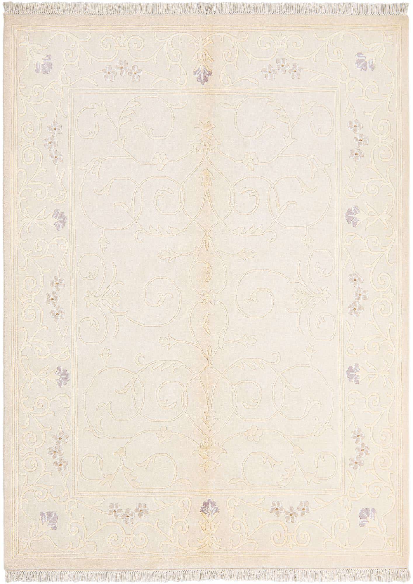 4' 11 x 6' 9 Hand Knotted Darya Wool Rug