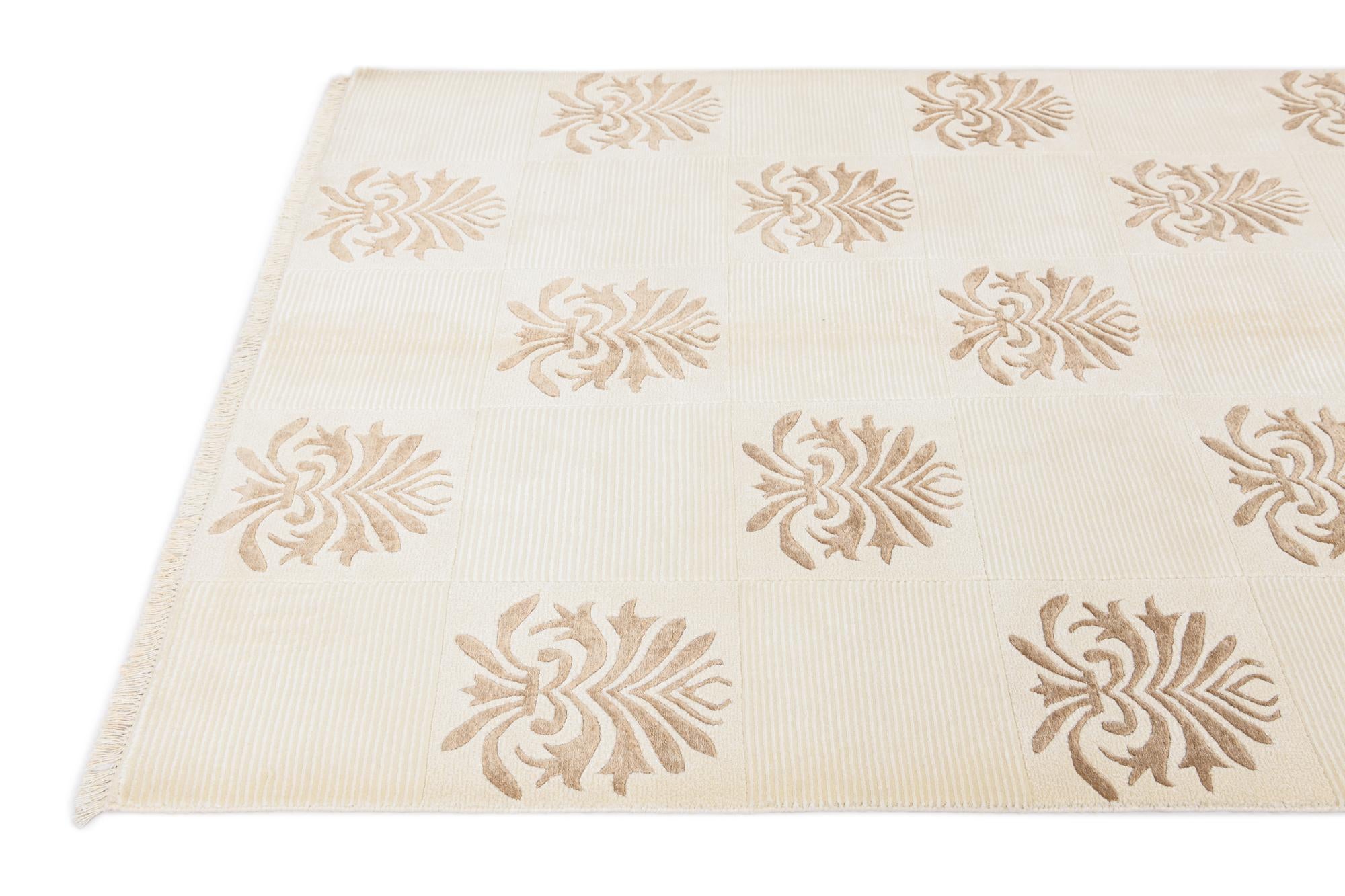 5' x 6' 4 Hand Knotted Darya Wool Rug