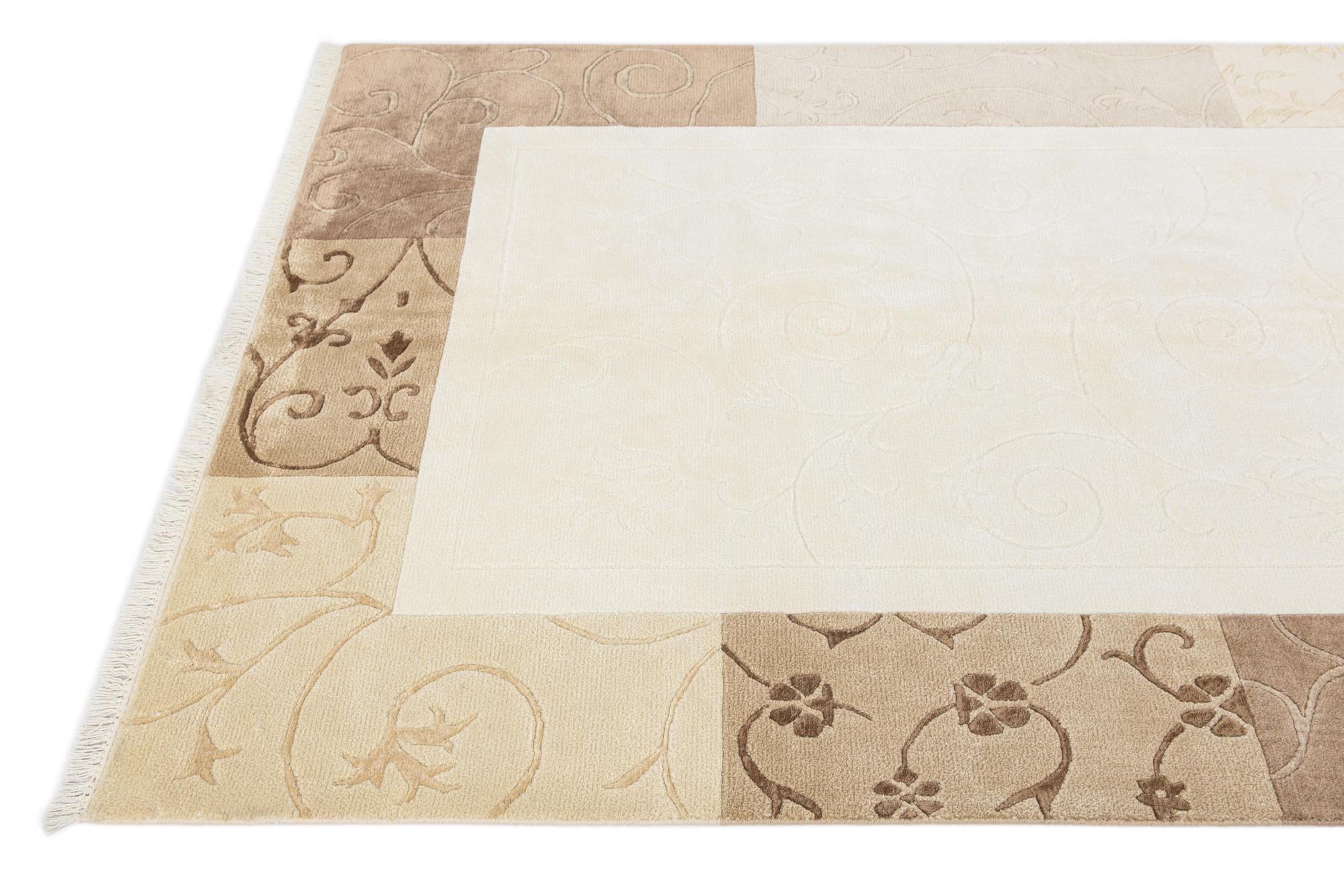 4' 7 x 6' 9 Hand Knotted Darya Wool Rug