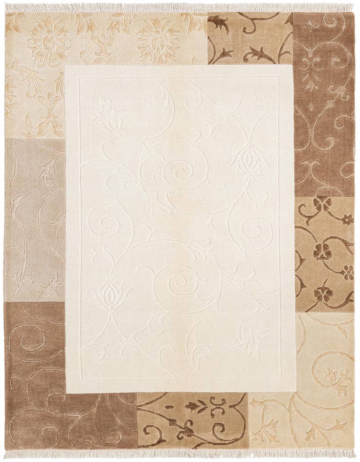Detail image of 4' 7 x 6' 9 Hand Knotted Darya Wool Rug