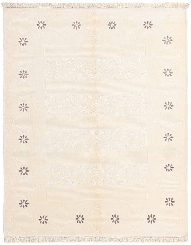 Detail image of 5' 1 x 6' 6 Hand Knotted Darya Wool Rug