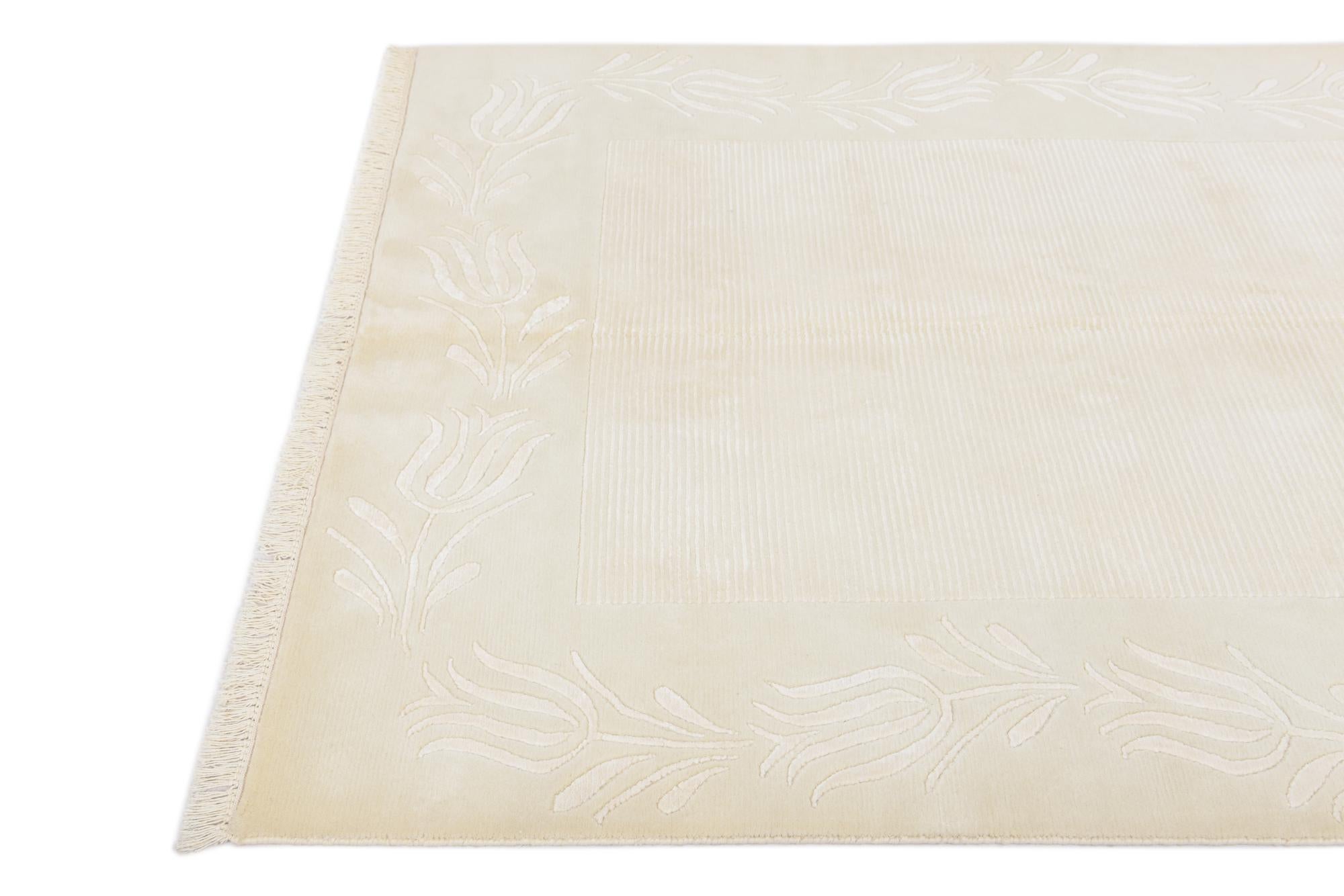 4' 11 x 6' 8 Hand Knotted Darya Wool Rug