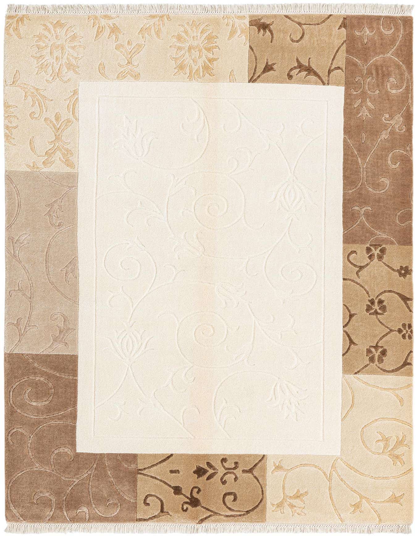 4' 7 x 6' 8 Hand Knotted Darya Wool Rug