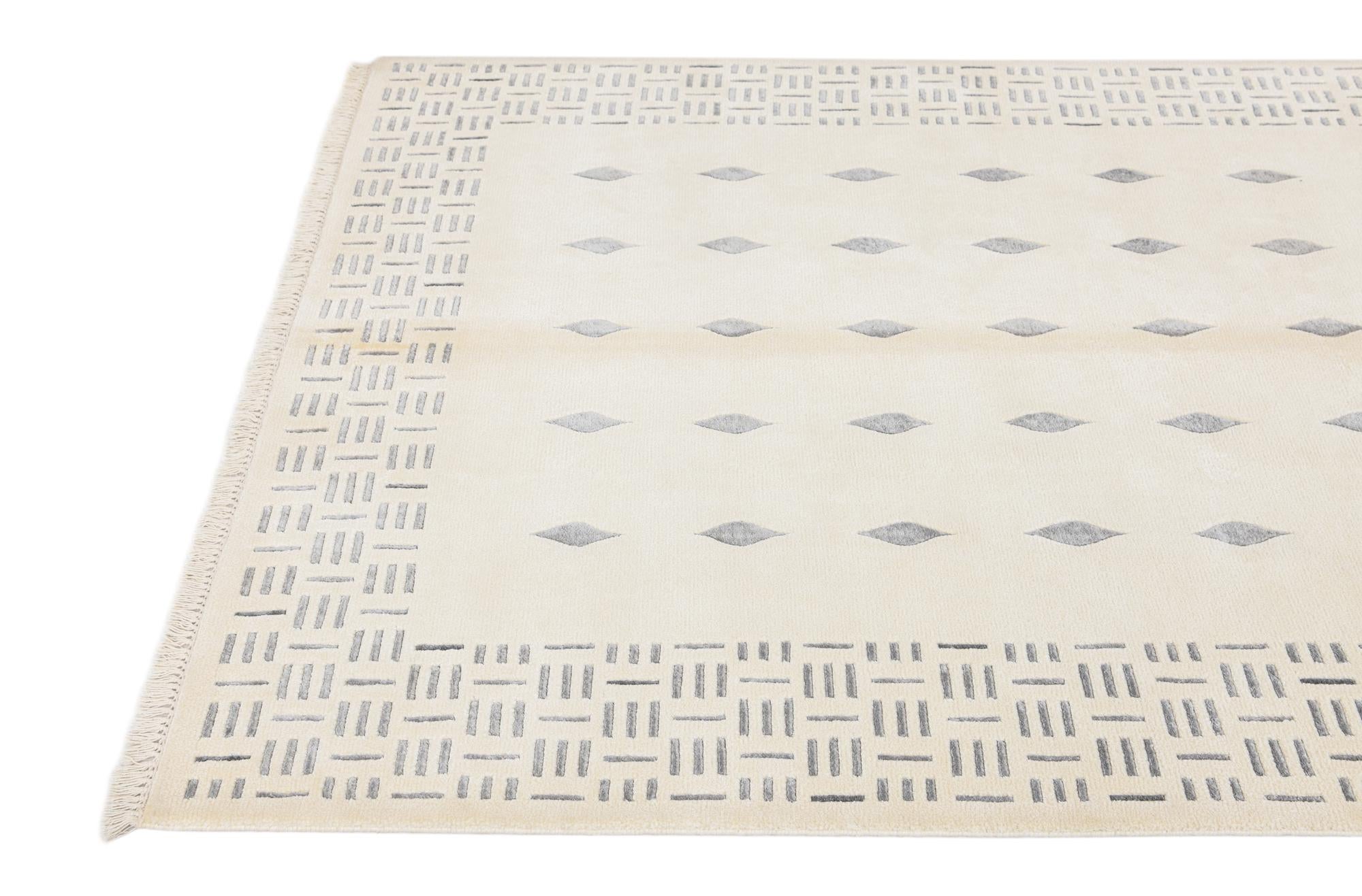 4' 11 x 6' 8 Hand Knotted Darya Wool Rug