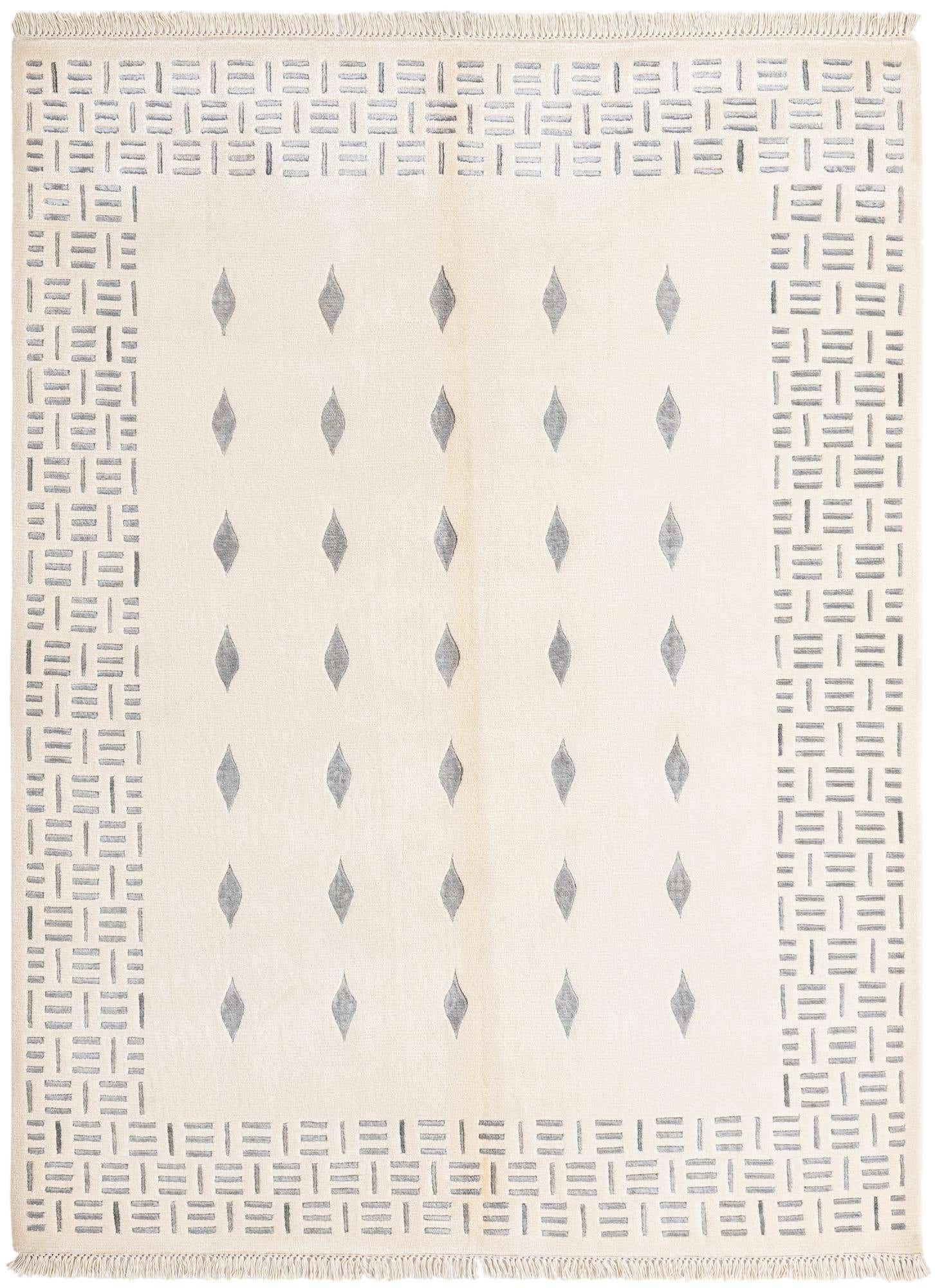 4' 11 x 6' 8 Hand Knotted Darya Wool Rug