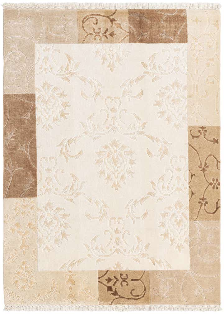 4' 7 x 6' 9 Hand Knotted Darya Wool Rug