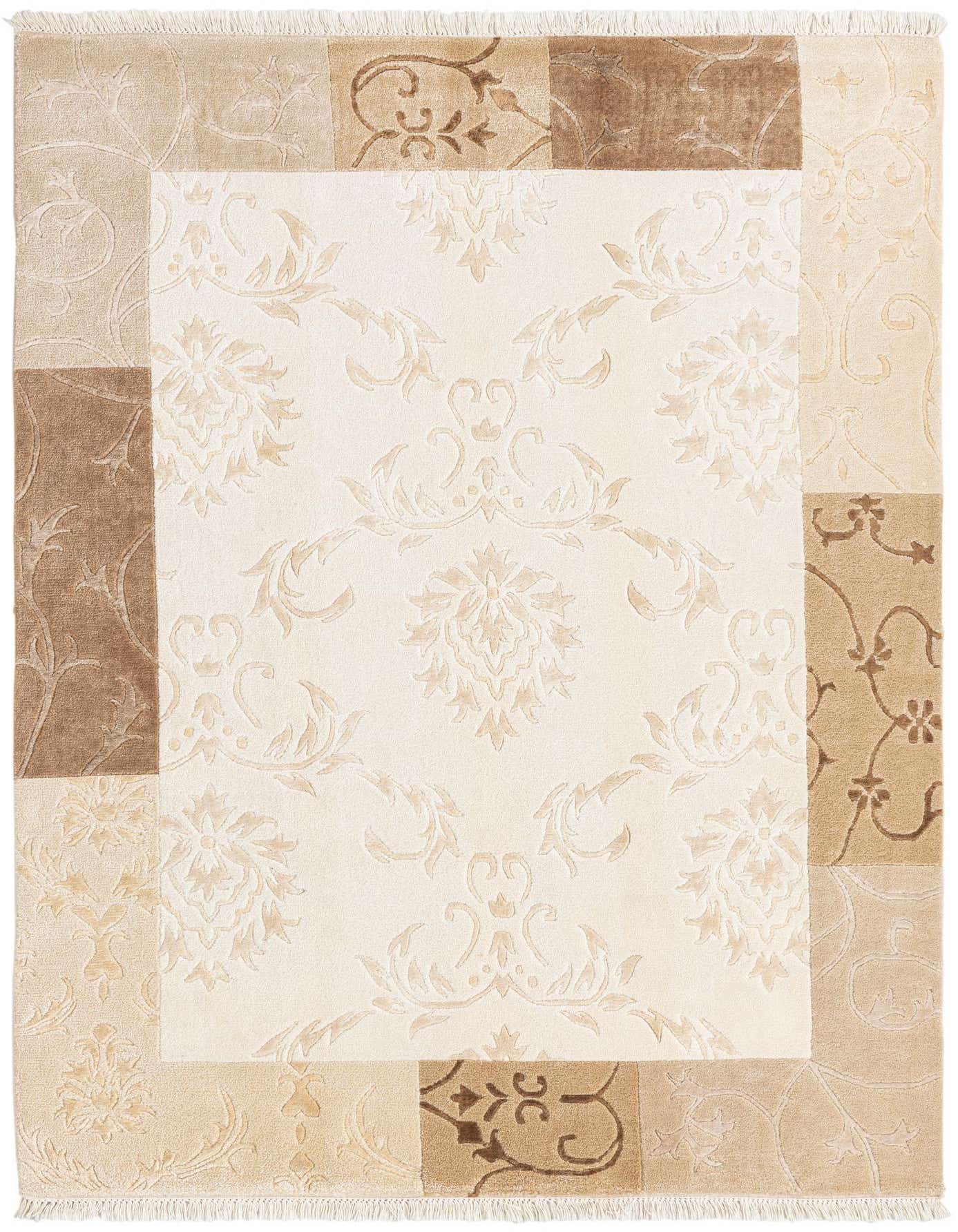 4' 7 x 6' 9 Hand Knotted Darya Wool Rug