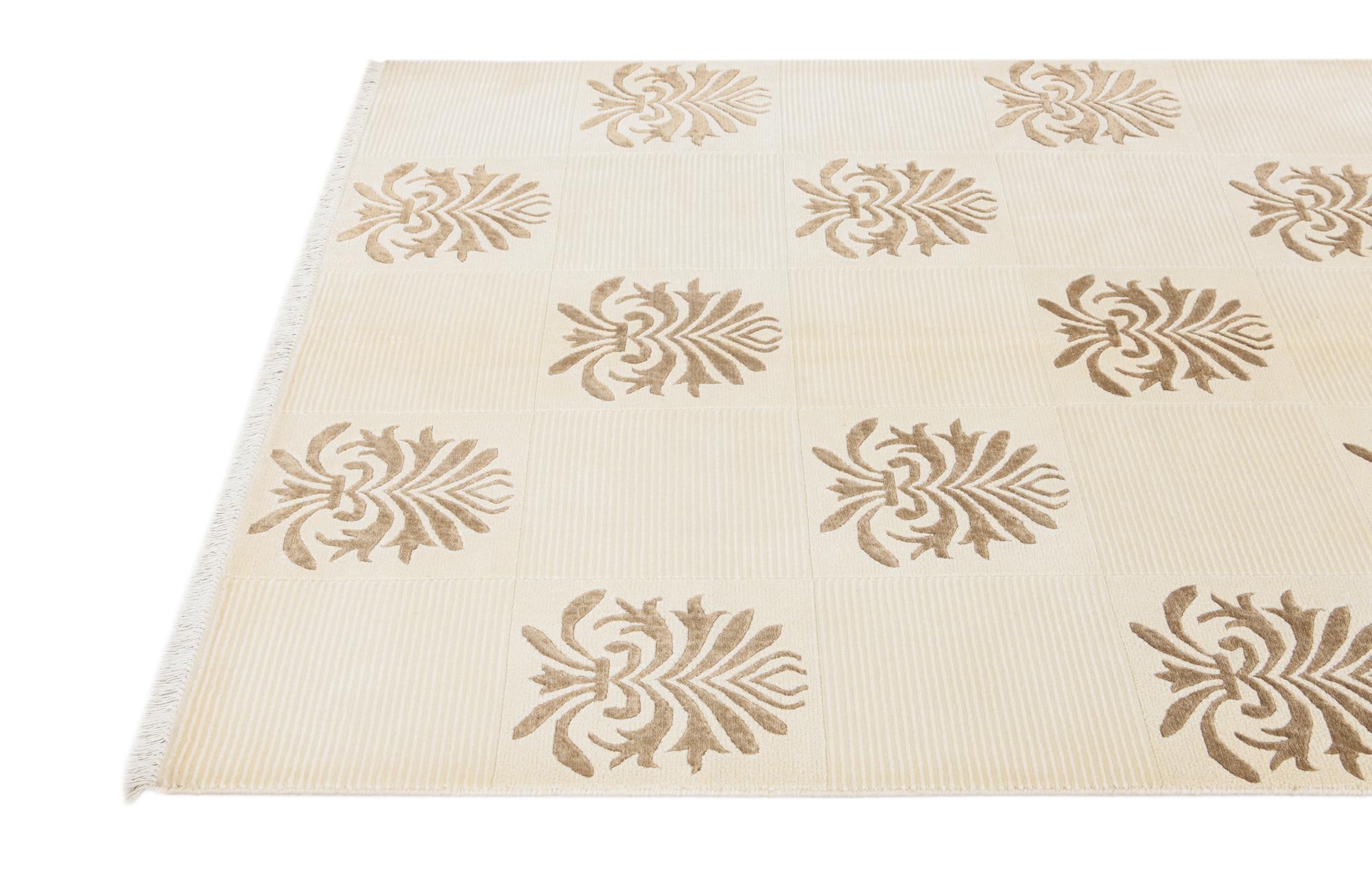 4' 11 x 6' 9 Hand Knotted Darya Wool Rug