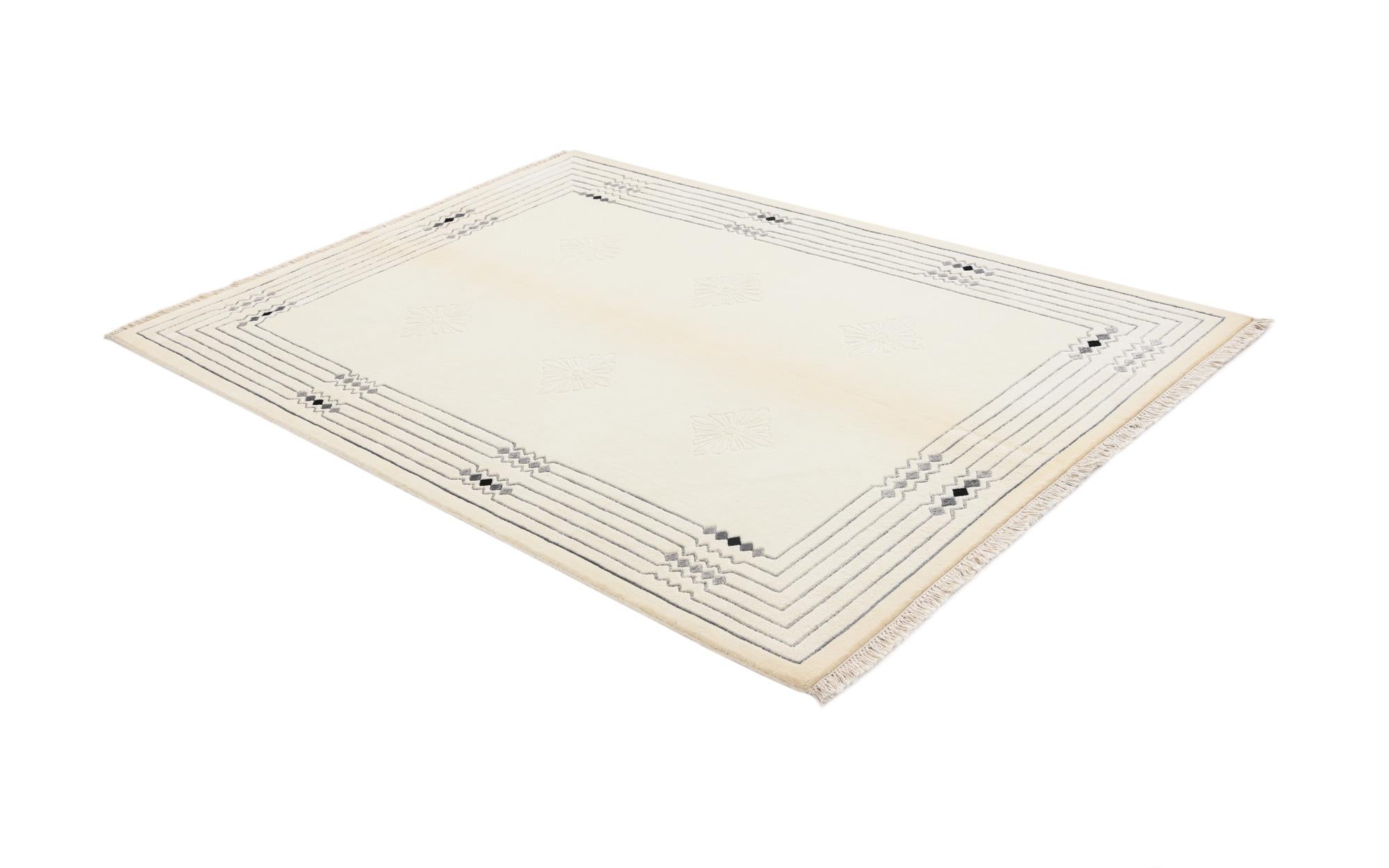 4' 8 x 6' 9 Hand Knotted Darya Wool Rug