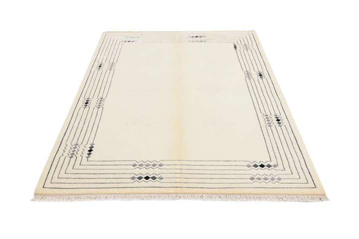 4' 8 x 6' 9 Hand Knotted Darya Wool Rug