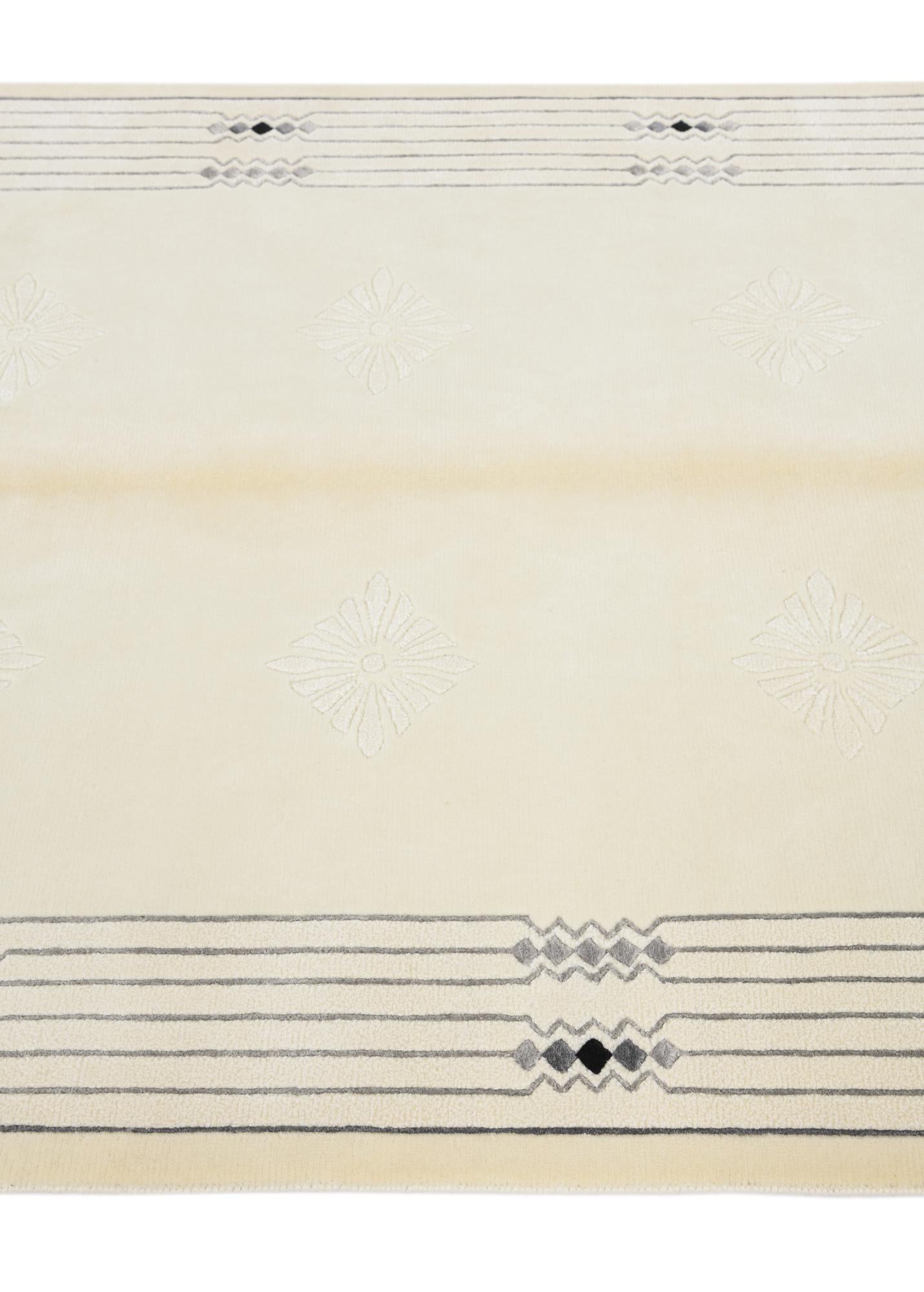4' 8 x 6' 9 Hand Knotted Darya Wool Rug