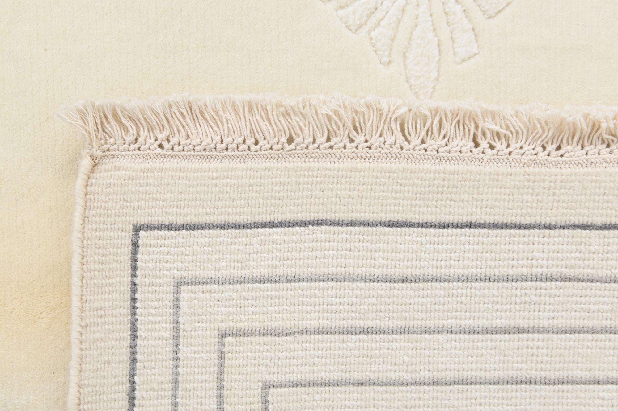 4' 8 x 6' 9 Hand Knotted Darya Wool Rug