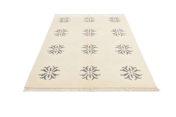 4' 7 x 6' 9 Hand Knotted Darya Wool Rug