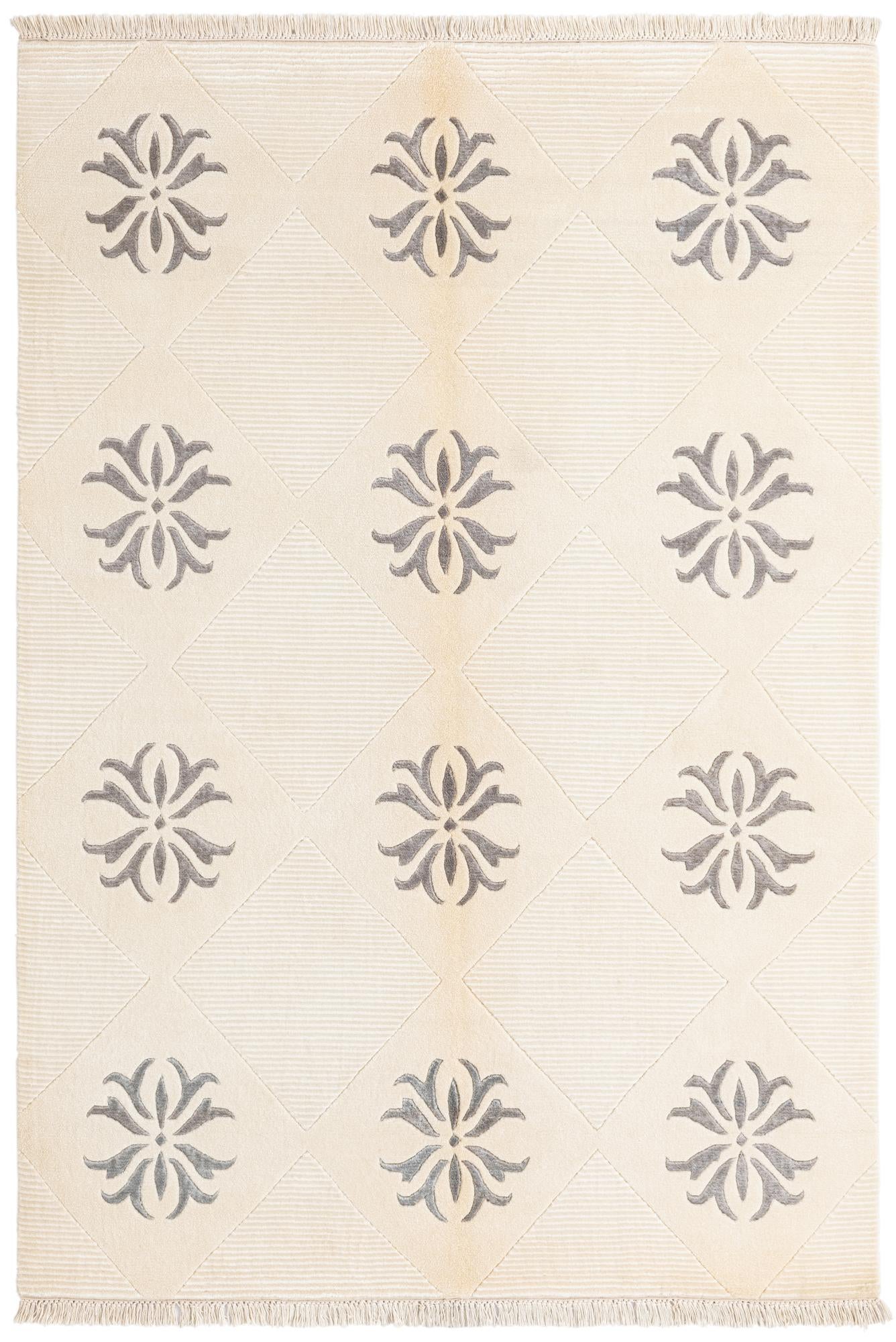 4' 7 x 6' 9 Hand Knotted Darya Wool Rug