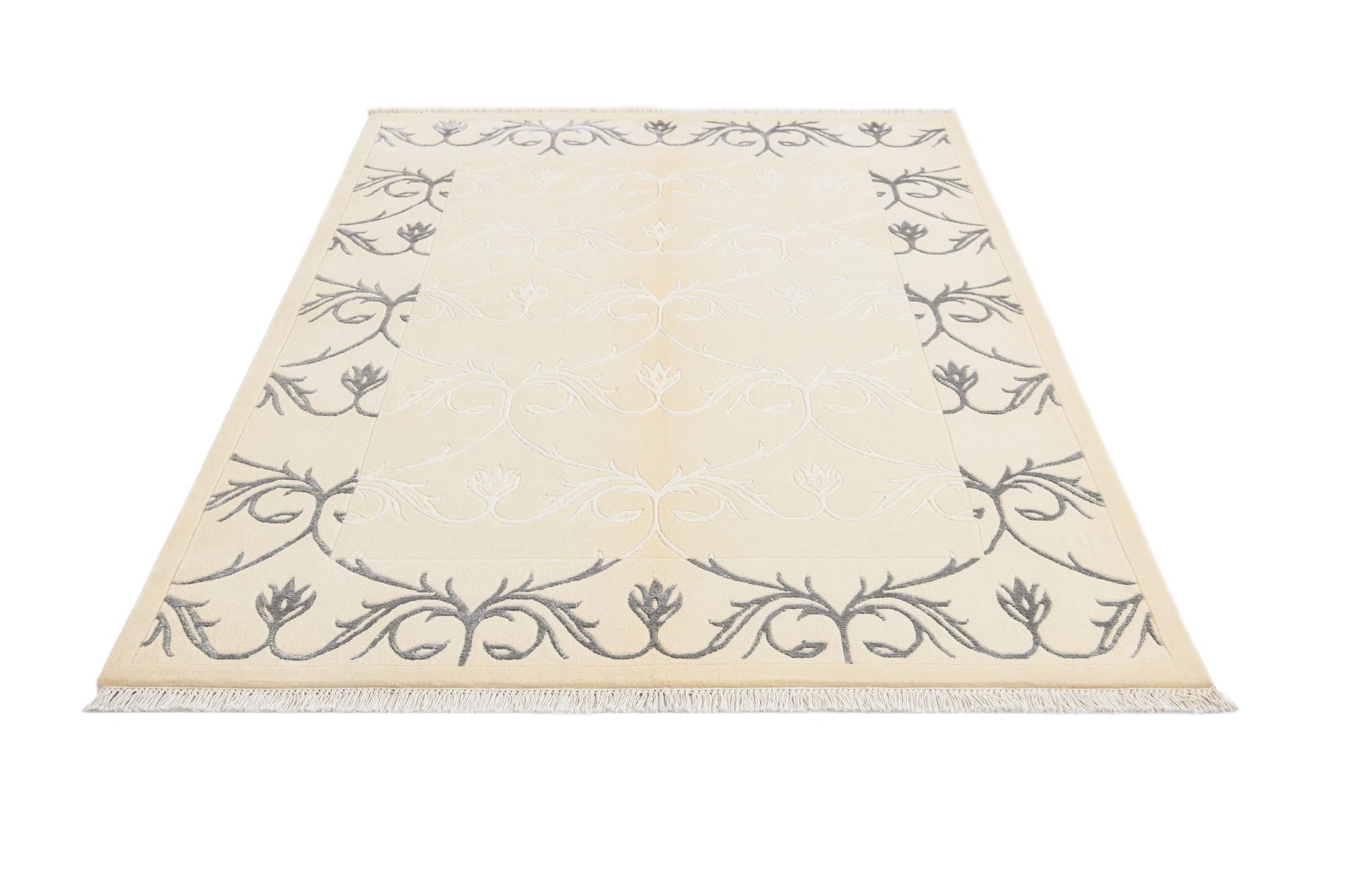 4' 11 x 6' 8 Hand Knotted Darya Wool Rug