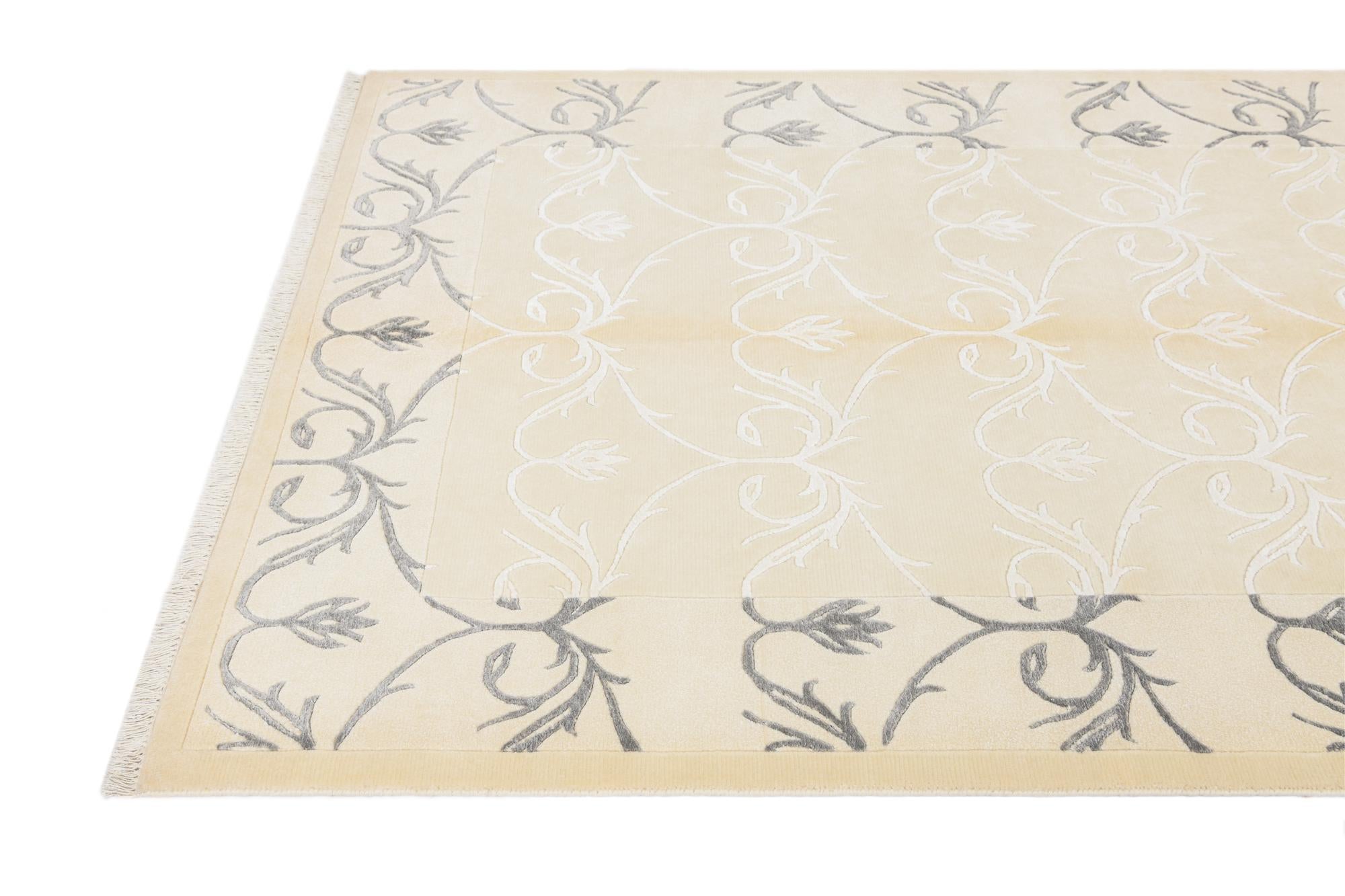 4' 11 x 6' 8 Hand Knotted Darya Wool Rug