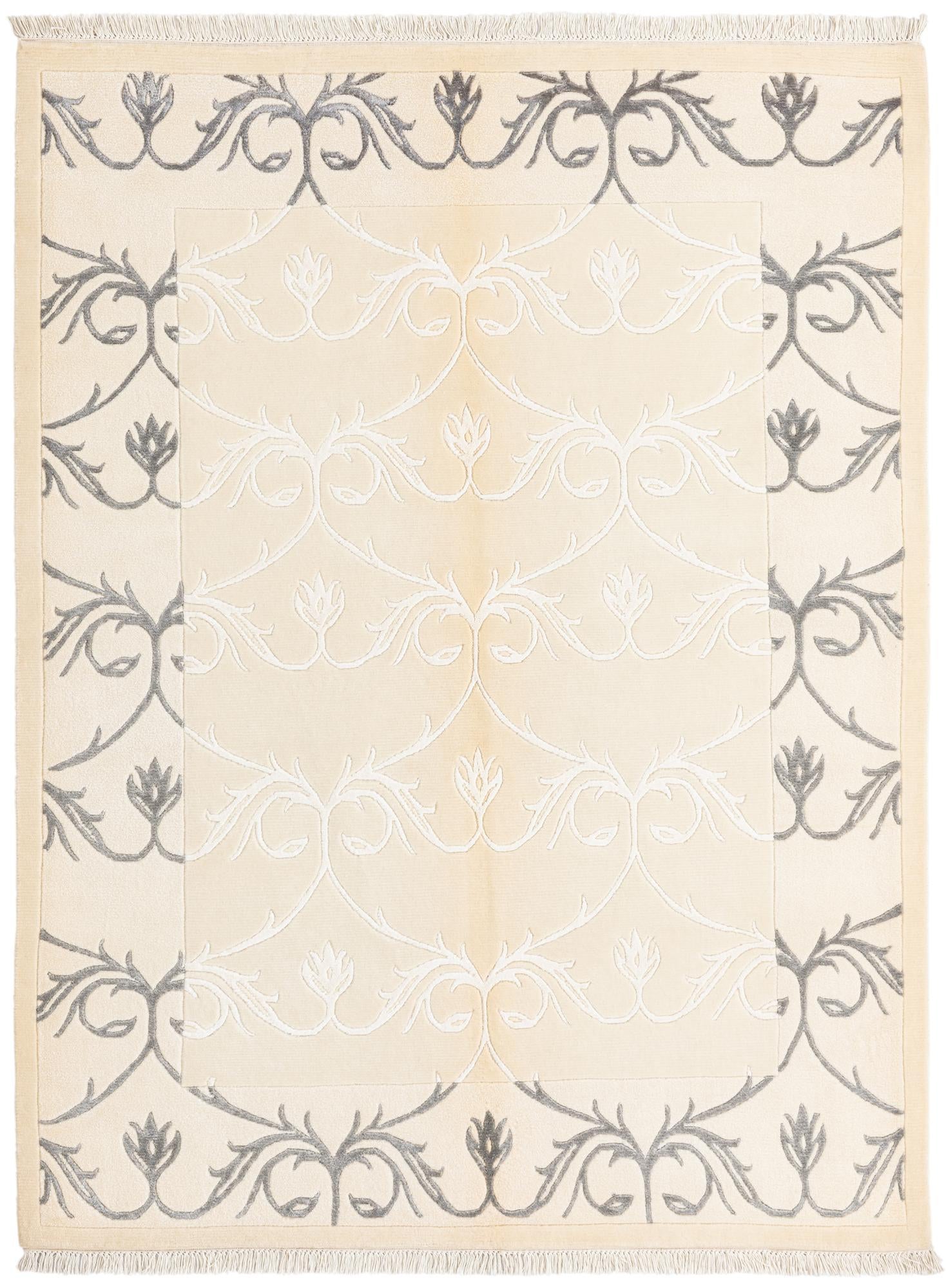 4' 11 x 6' 8 Hand Knotted Darya Wool Rug