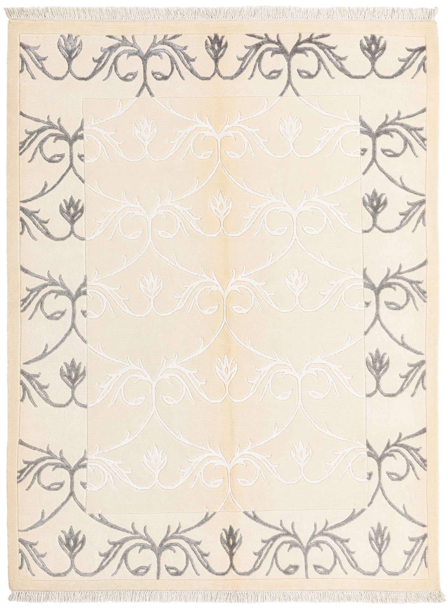 4' 11 x 6' 8 Hand Knotted Darya Wool Rug