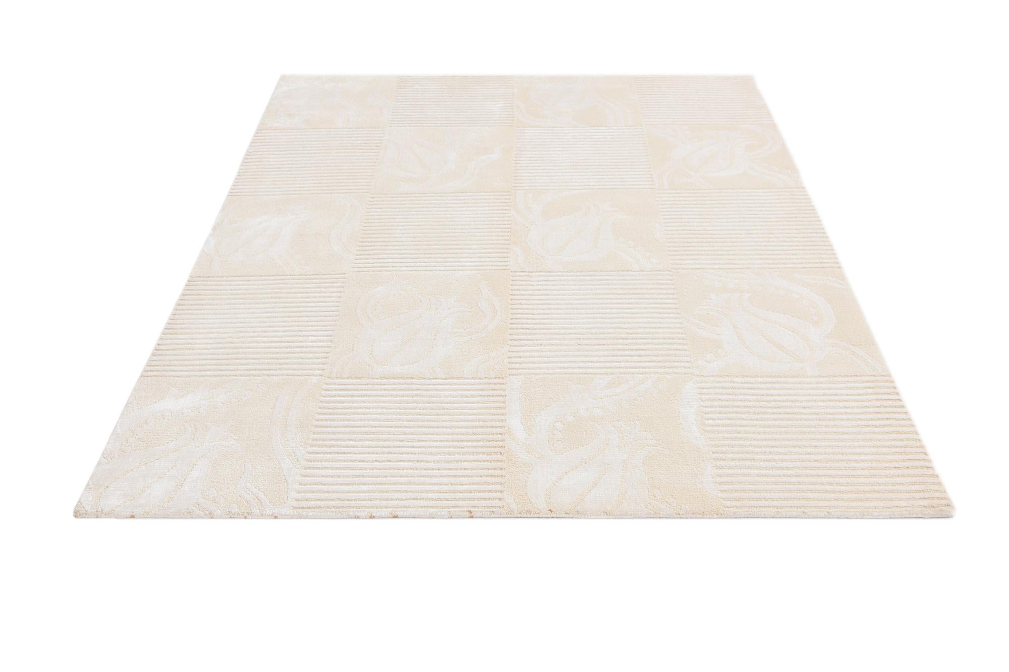 5' 1 x 6' 5 Hand Knotted Darya Wool Rug