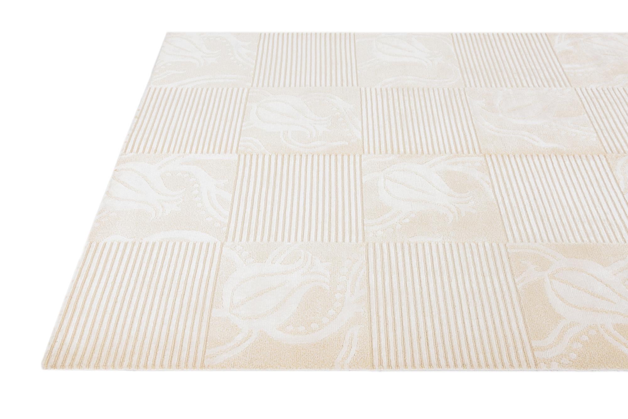 5' 1 x 6' 5 Hand Knotted Darya Wool Rug