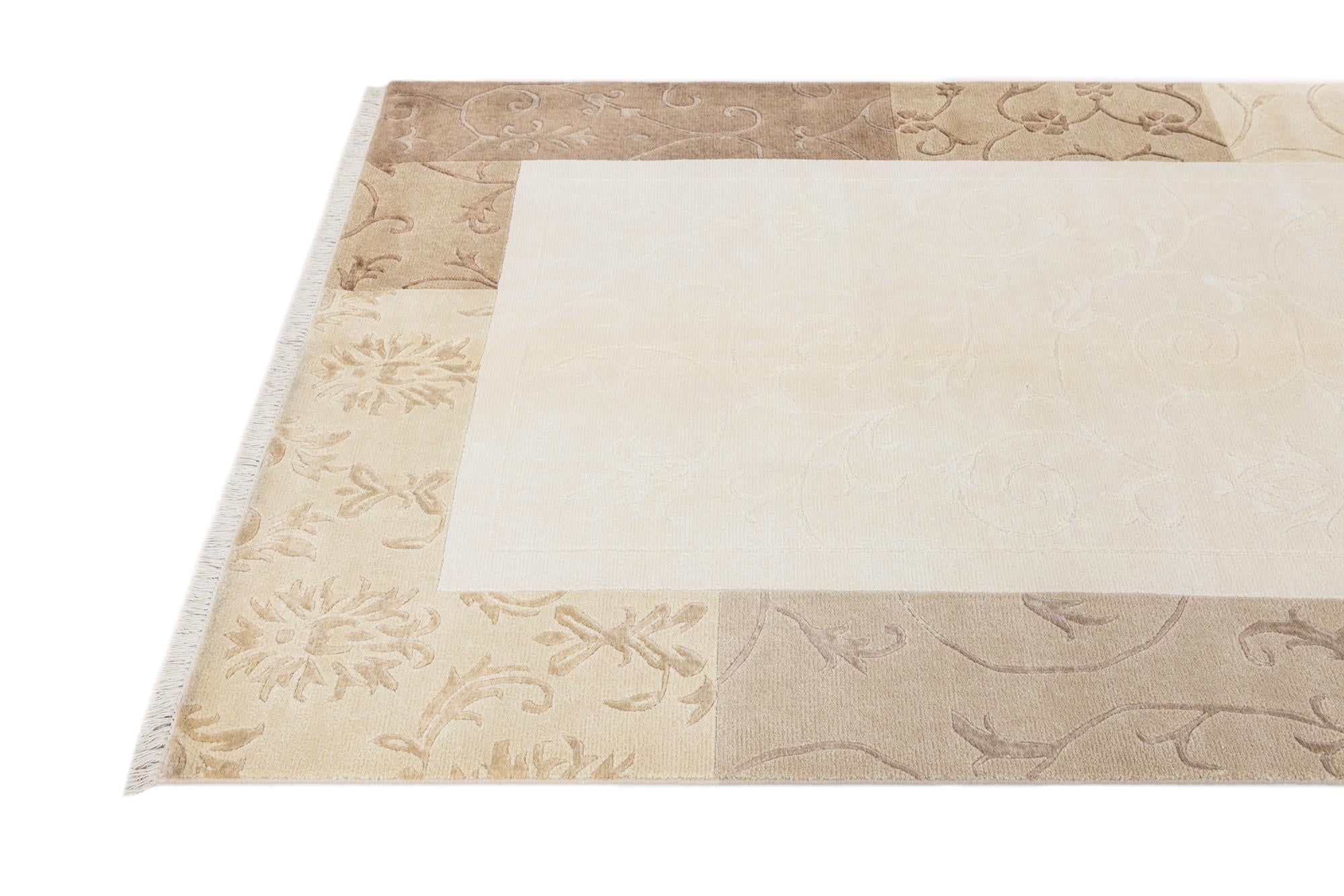 4' 7 x 6' 11 Hand Knotted Darya Wool Rug
