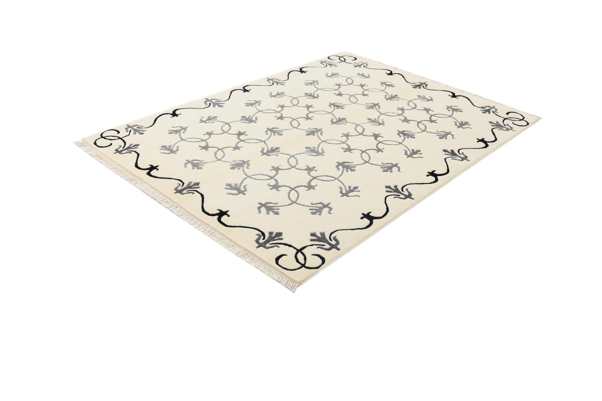 4' 8 x 6' 7 Hand Knotted Darya Wool Rug