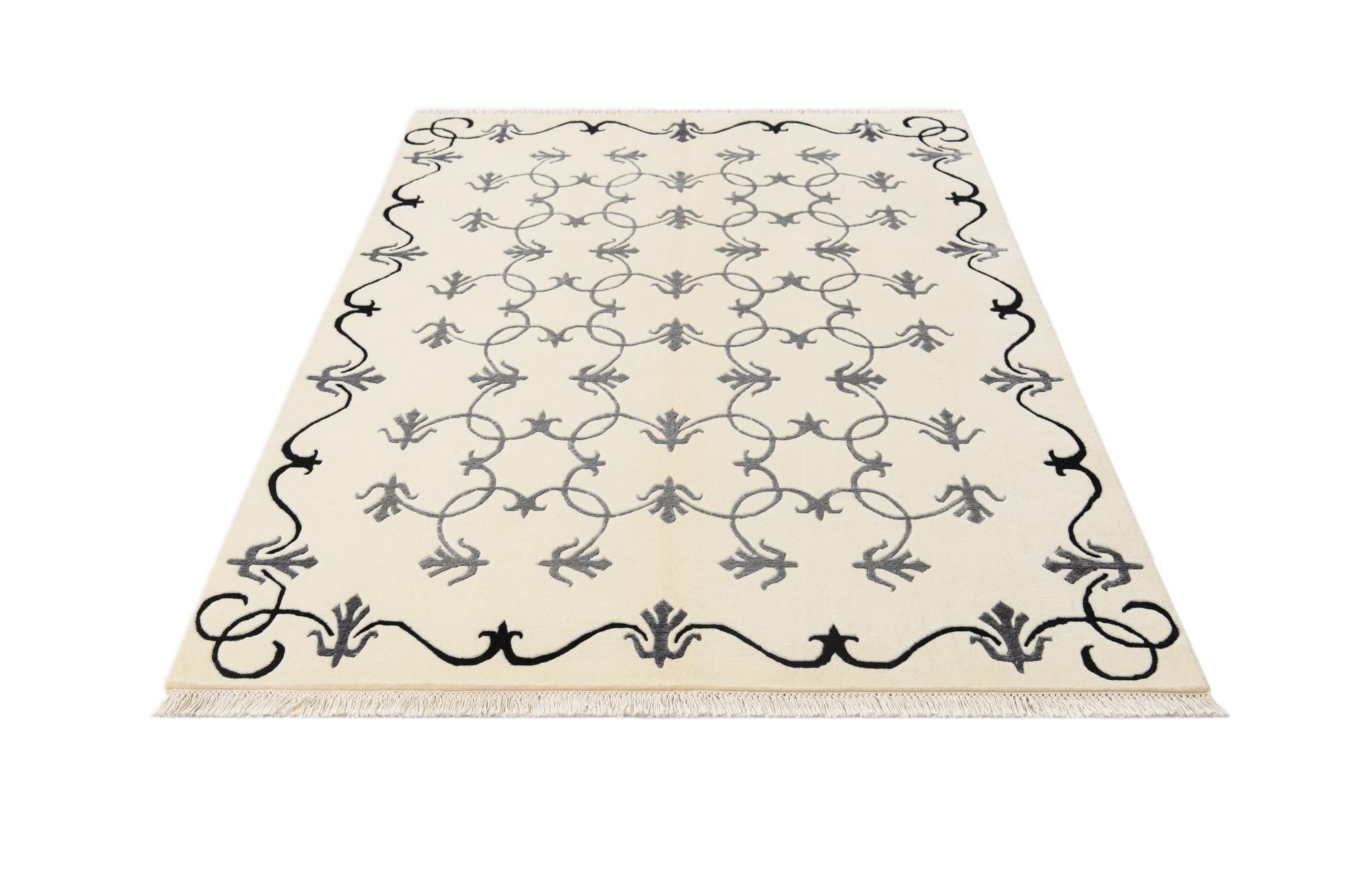 4' 8 x 6' 7 Hand Knotted Darya Wool Rug