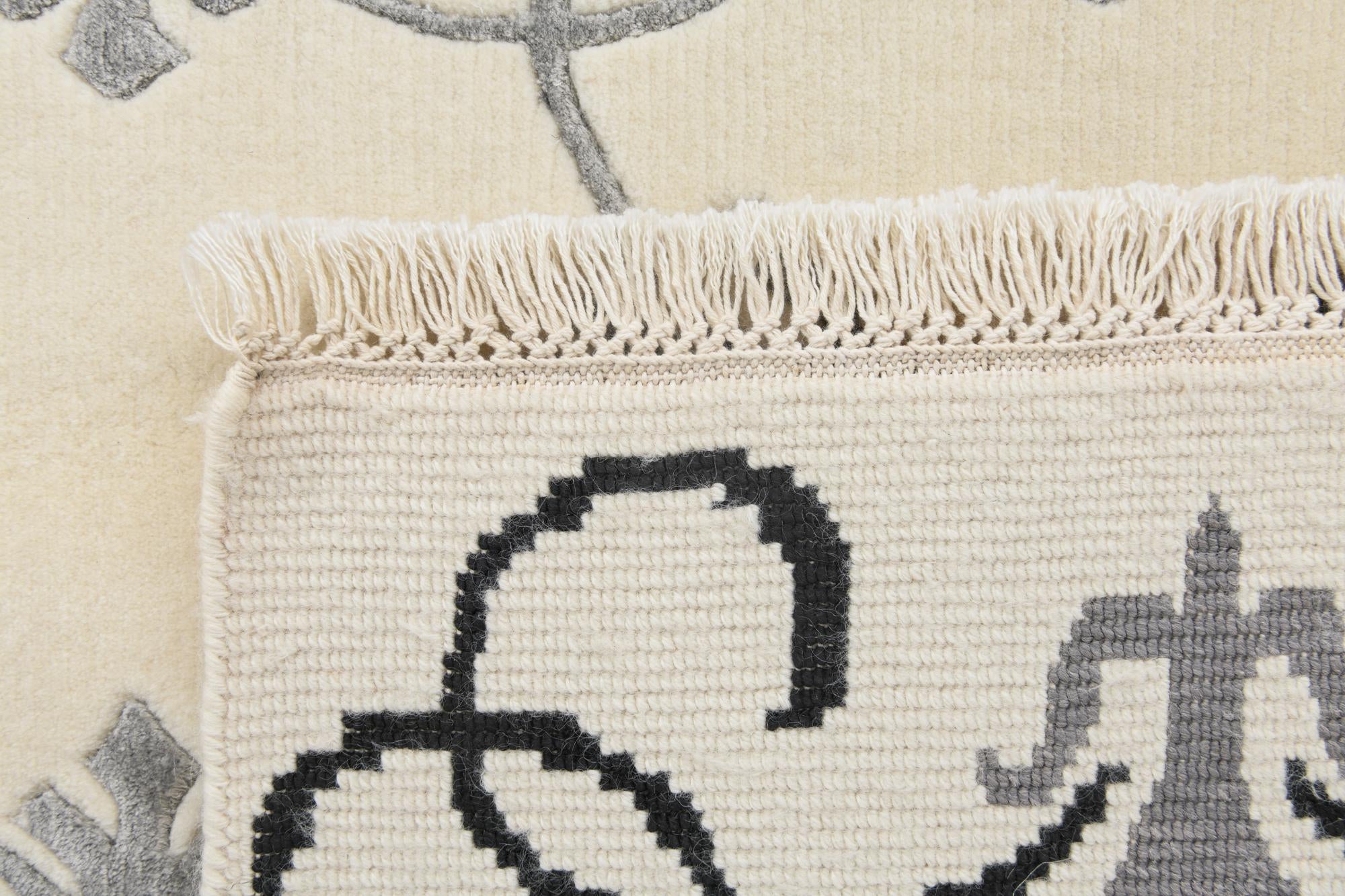4' 8 x 6' 7 Hand Knotted Darya Wool Rug