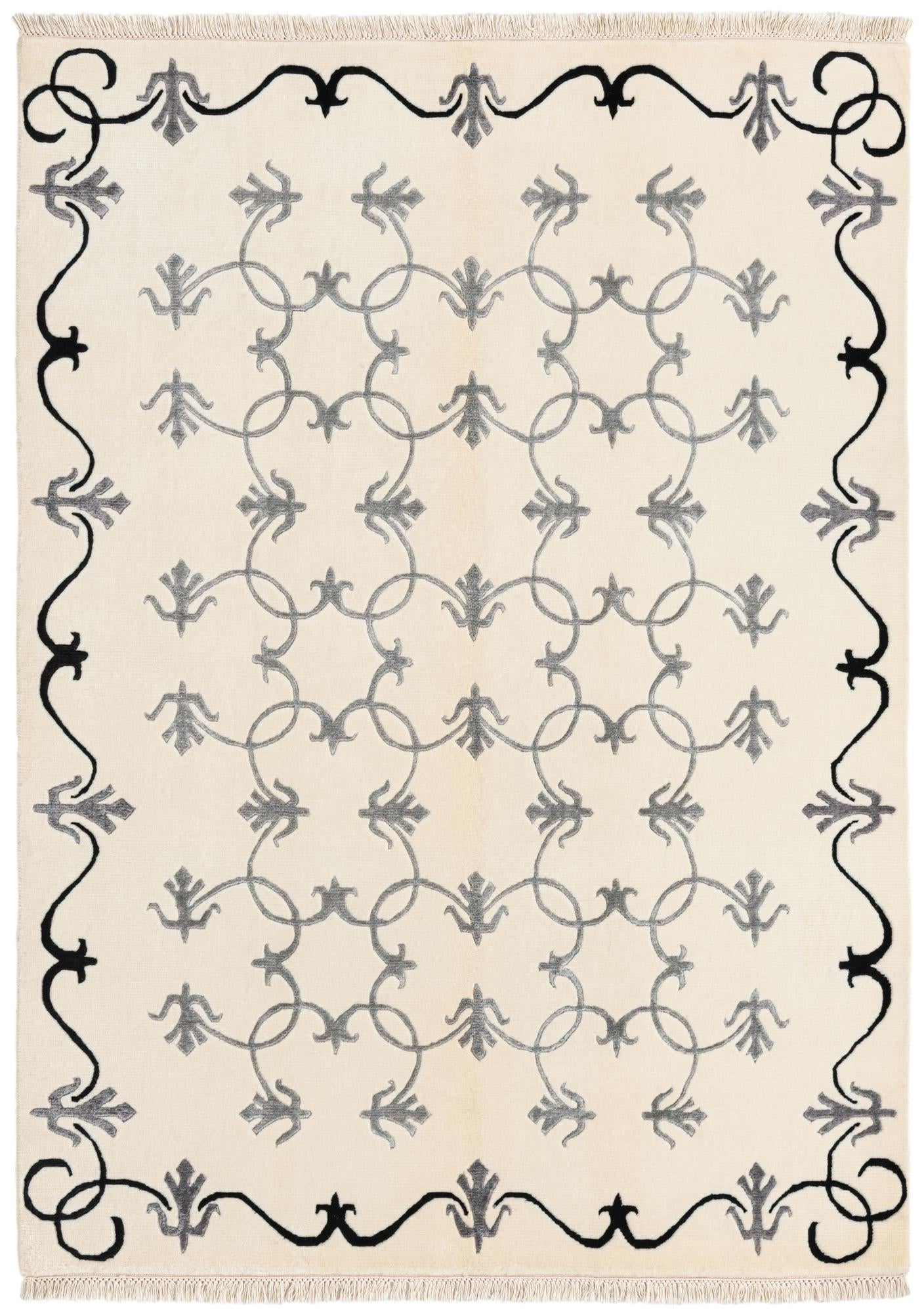 4' 8 x 6' 7 Hand Knotted Darya Wool Rug
