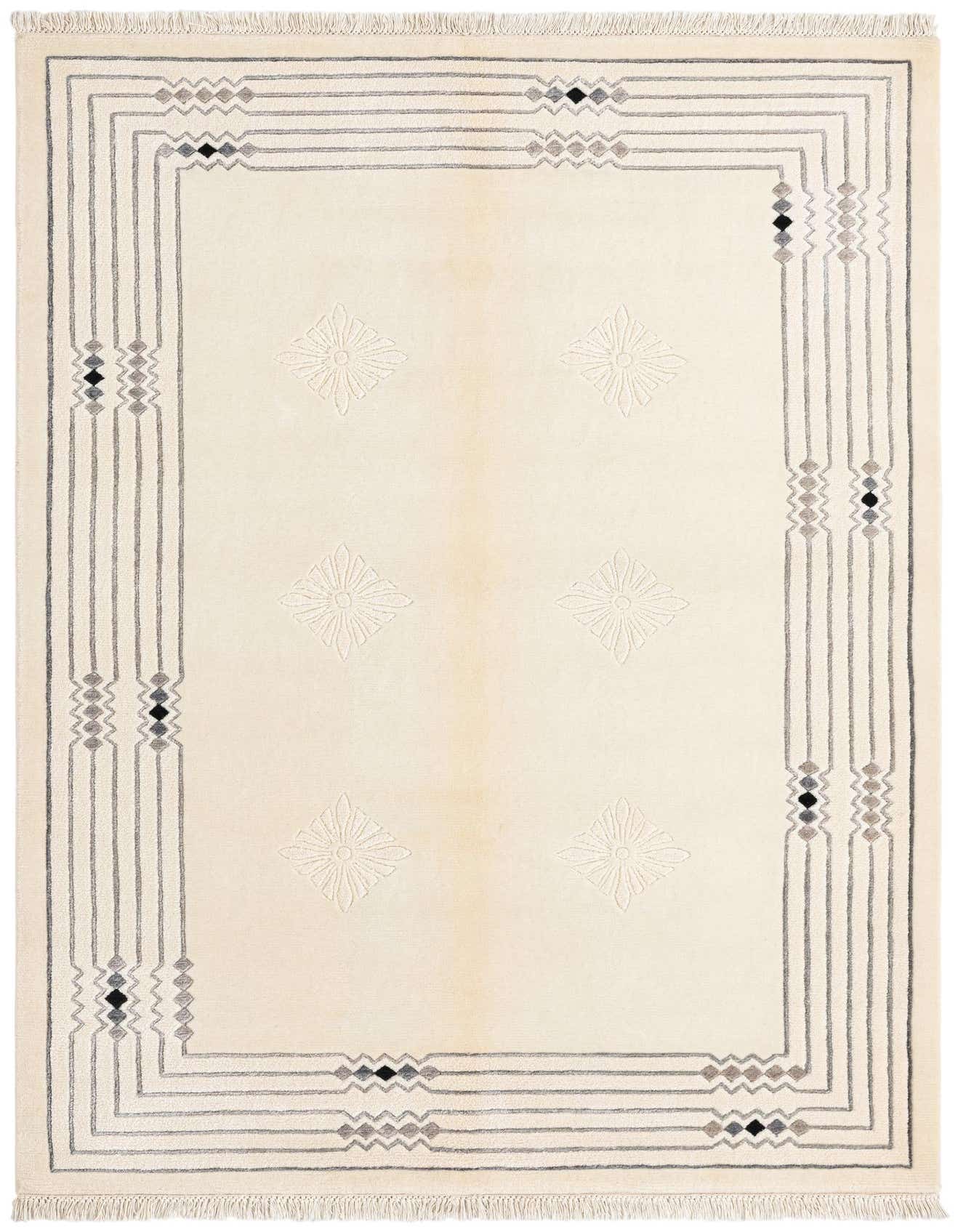 Primary image 4' 6 x 6' 8  Hand Knotted Darya Wool Rug