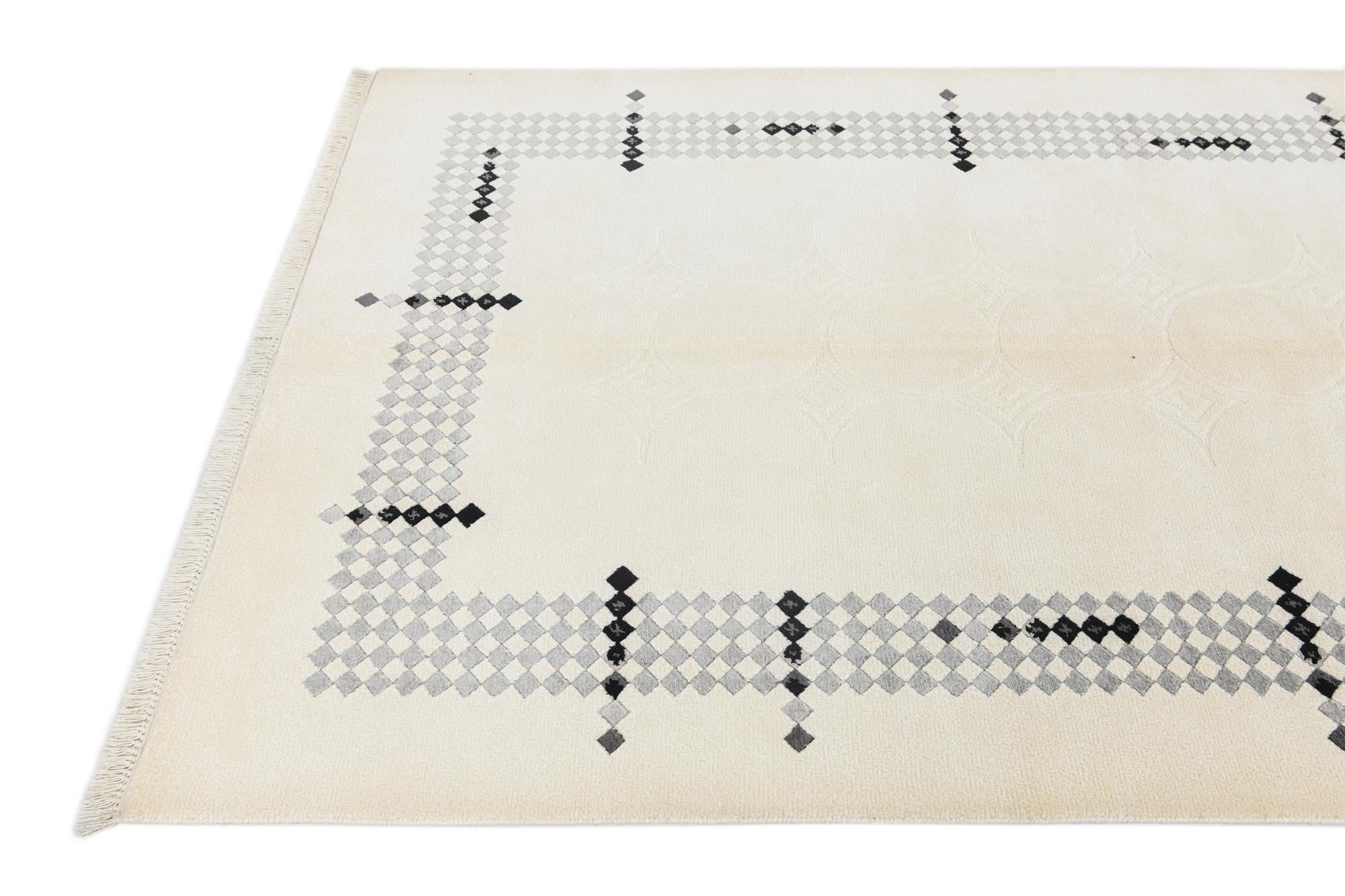 4' 10 x 6' 7 Hand Knotted Darya Wool Rug