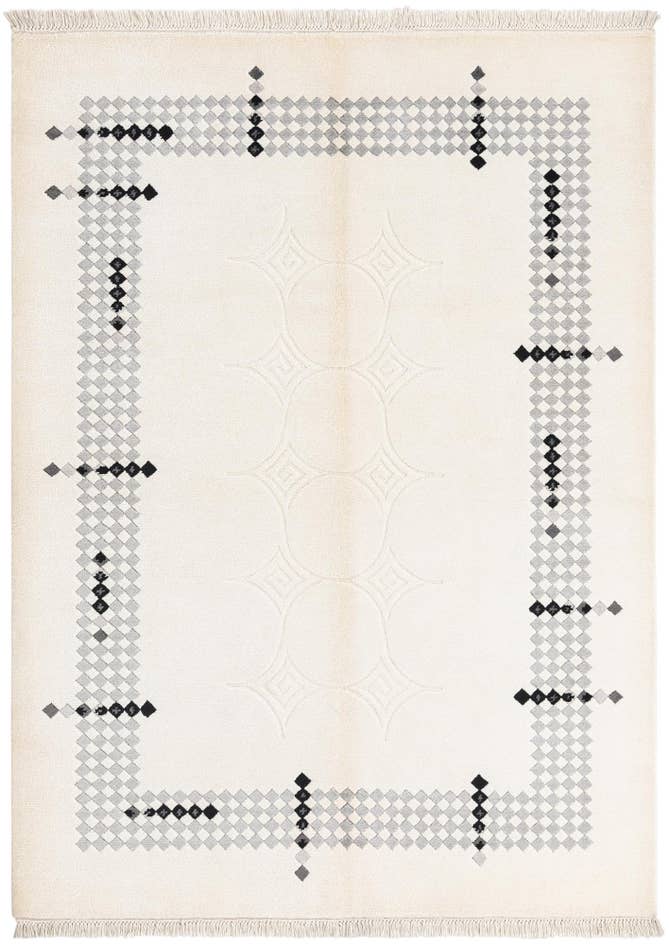 Detail image of 4' 10 x 6' 7 Hand Knotted Darya Wool Rug