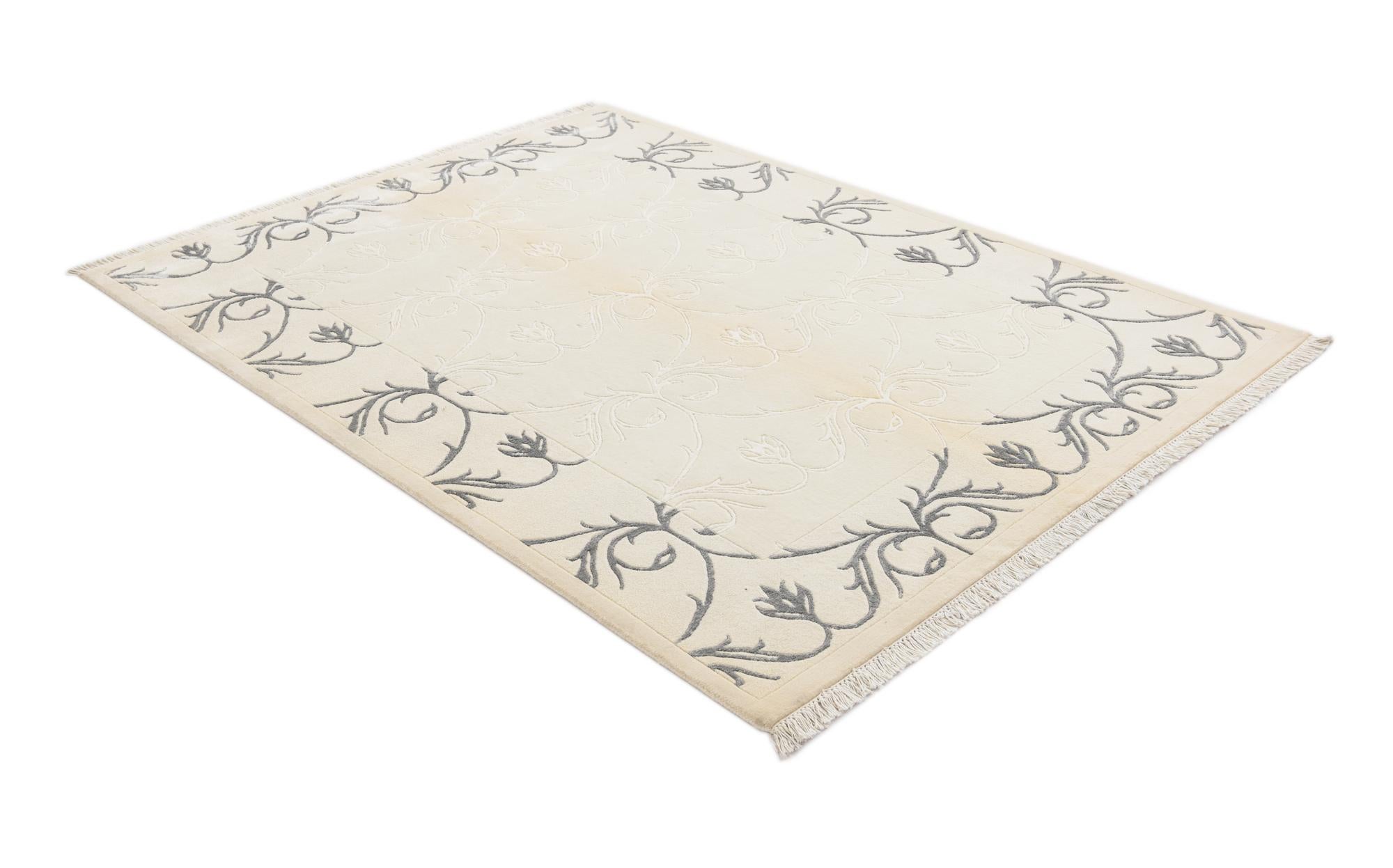 4' 11 x 6' 9 Hand Knotted Darya Wool Rug