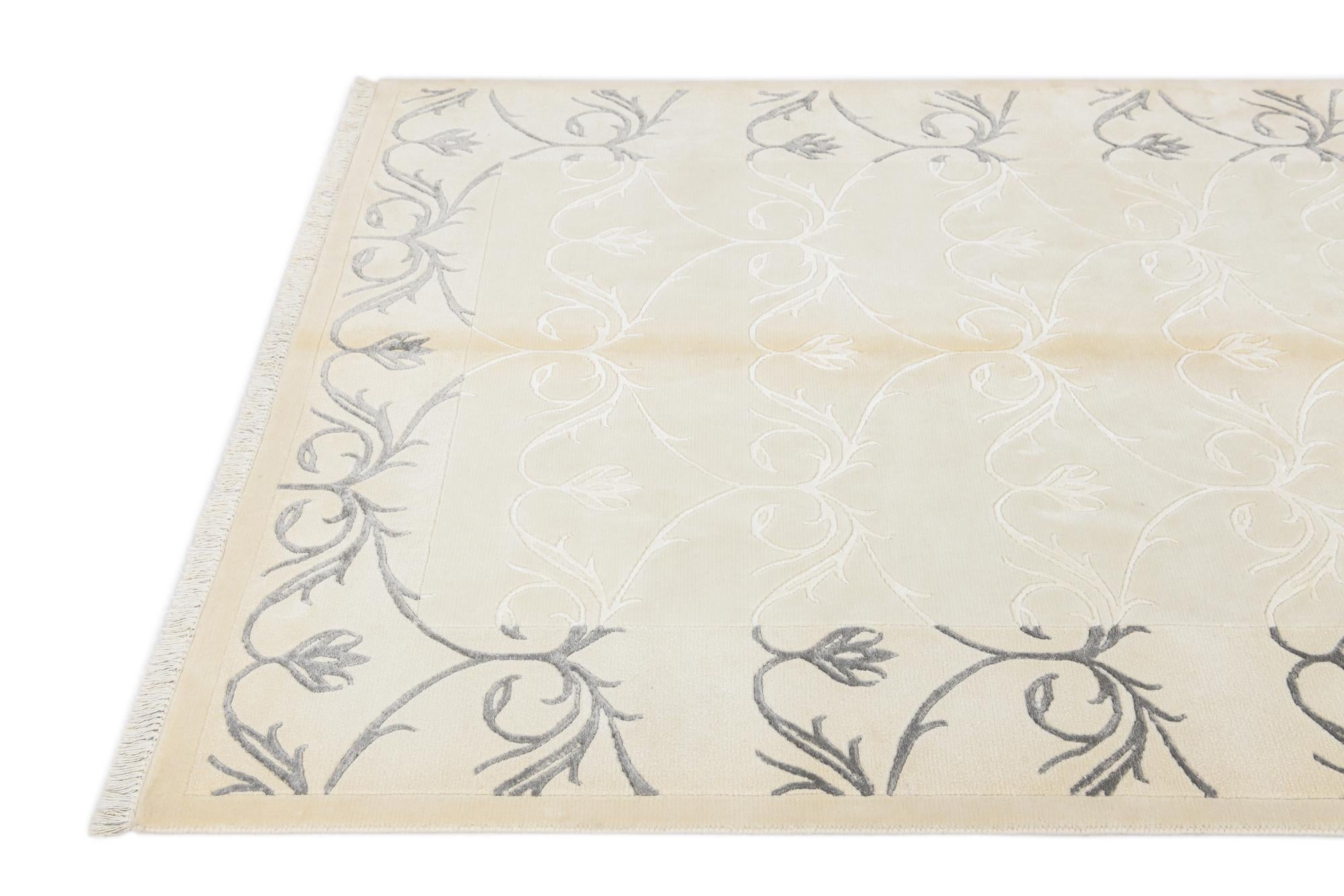 4' 11 x 6' 9 Hand Knotted Darya Wool Rug
