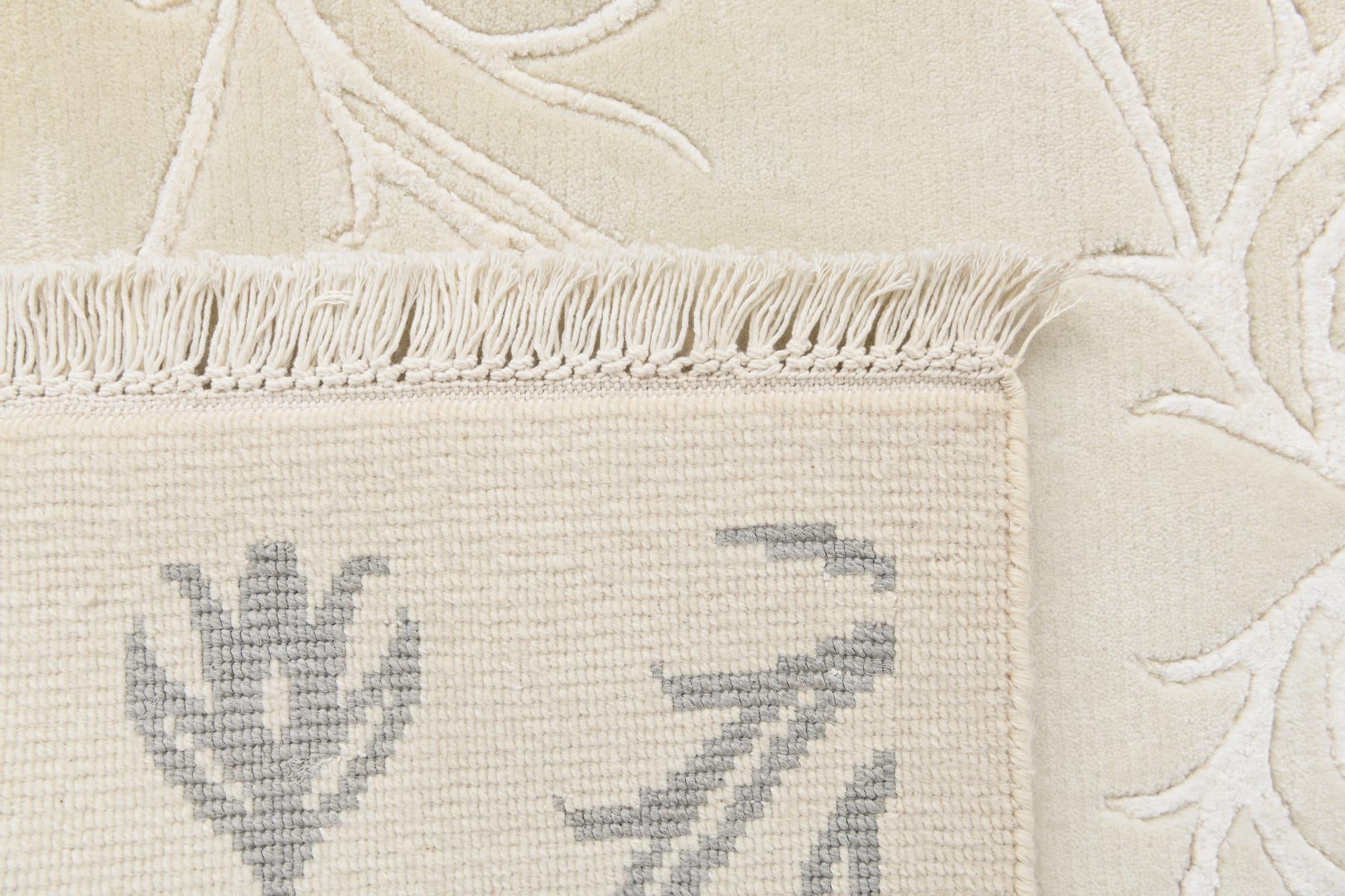 4' 11 x 6' 9 Hand Knotted Darya Wool Rug
