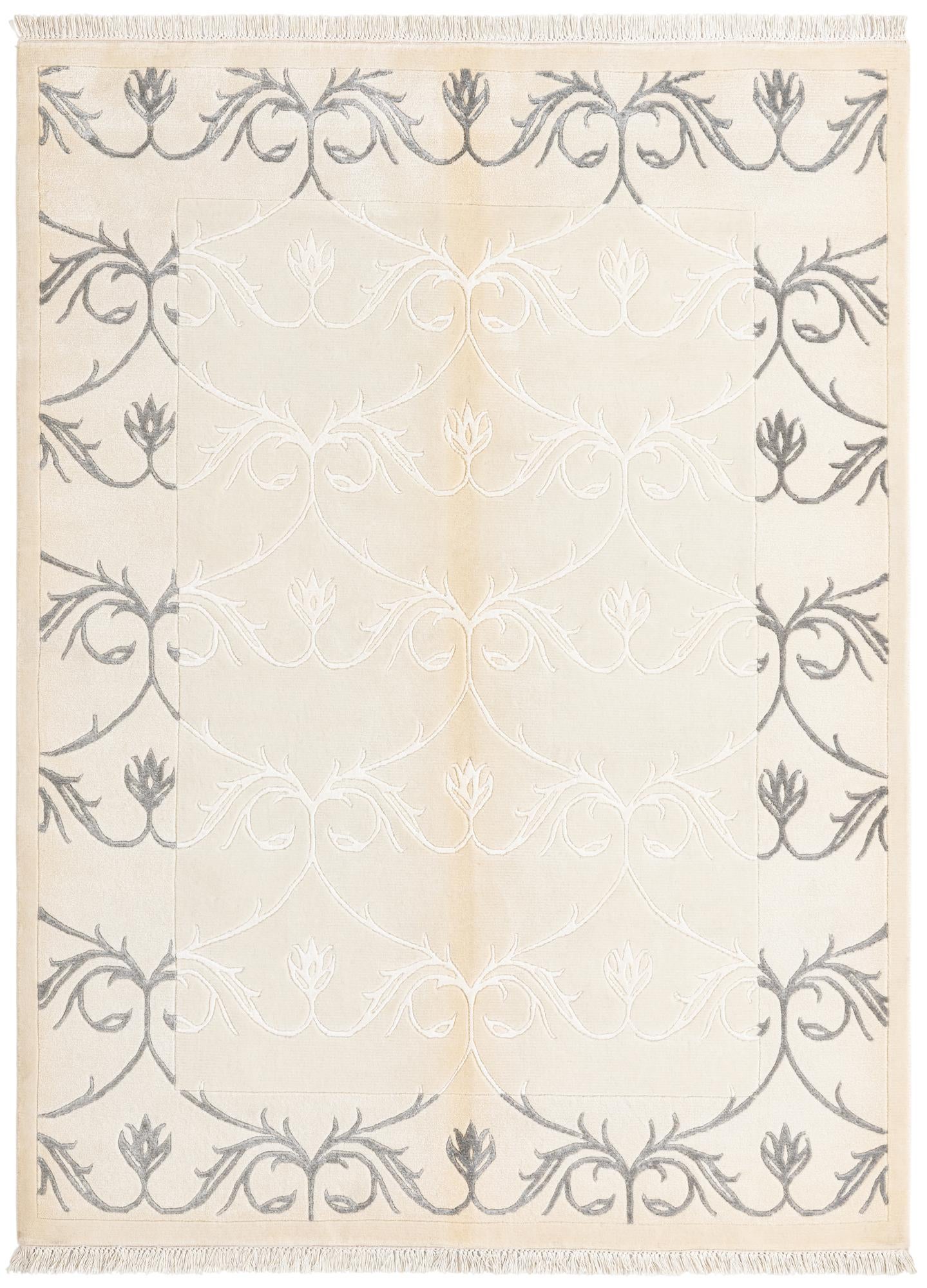 4' 11 x 6' 9 Hand Knotted Darya Wool Rug