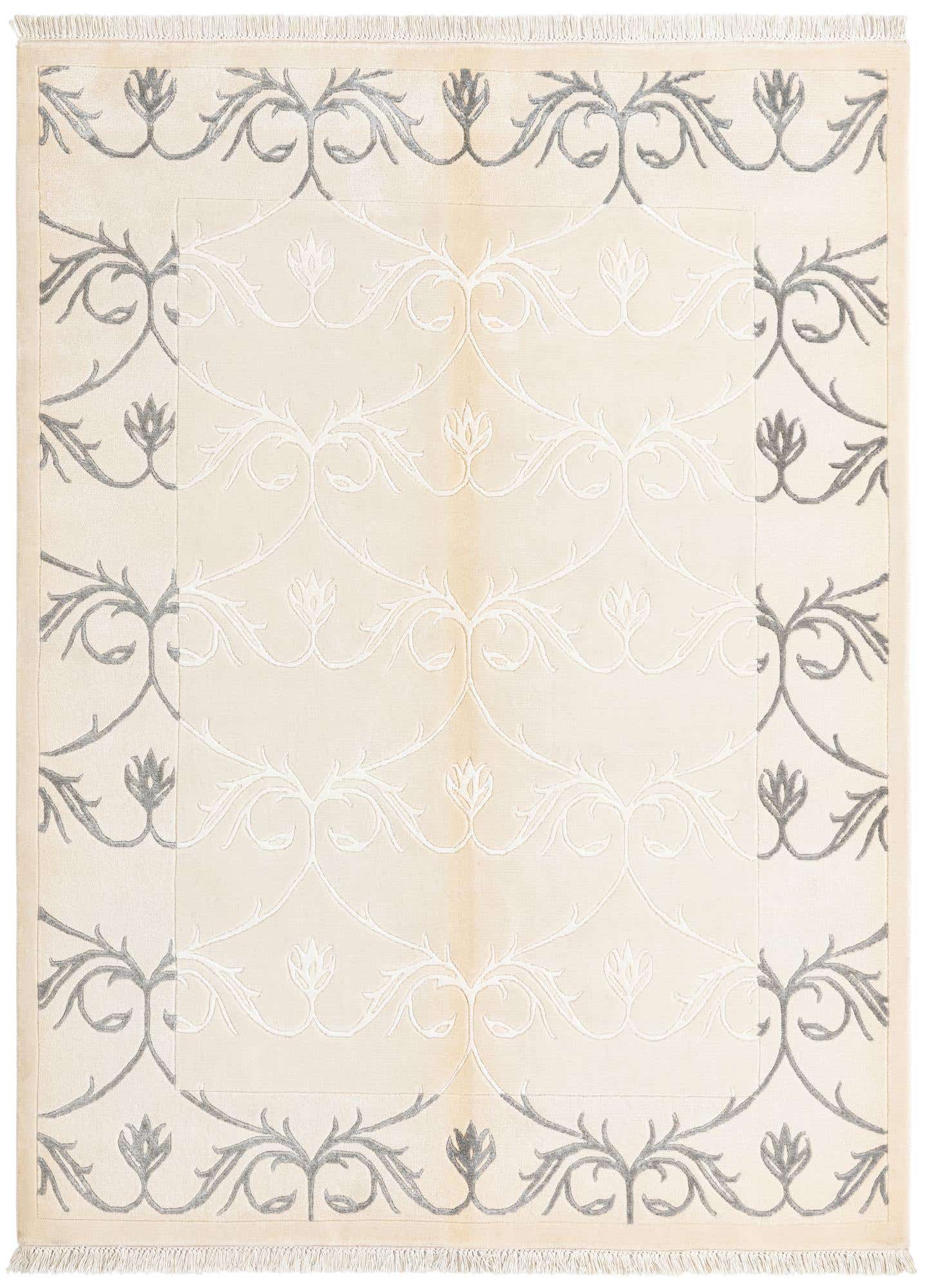 4' 11 x 6' 9 Hand Knotted Darya Wool Rug