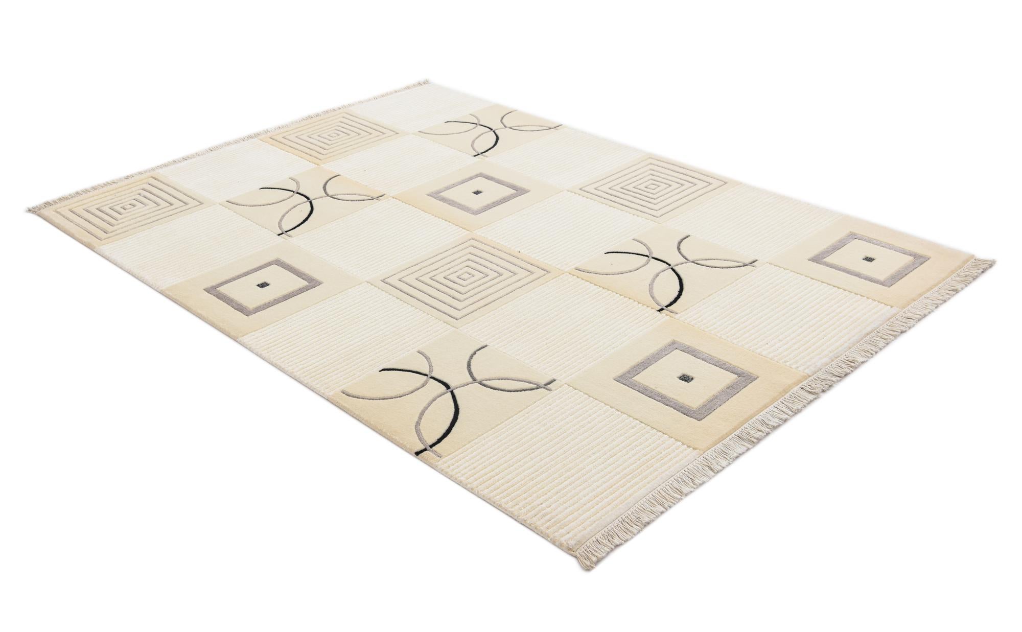 4' 11 x 6' 11 Hand Knotted Darya Wool Rug