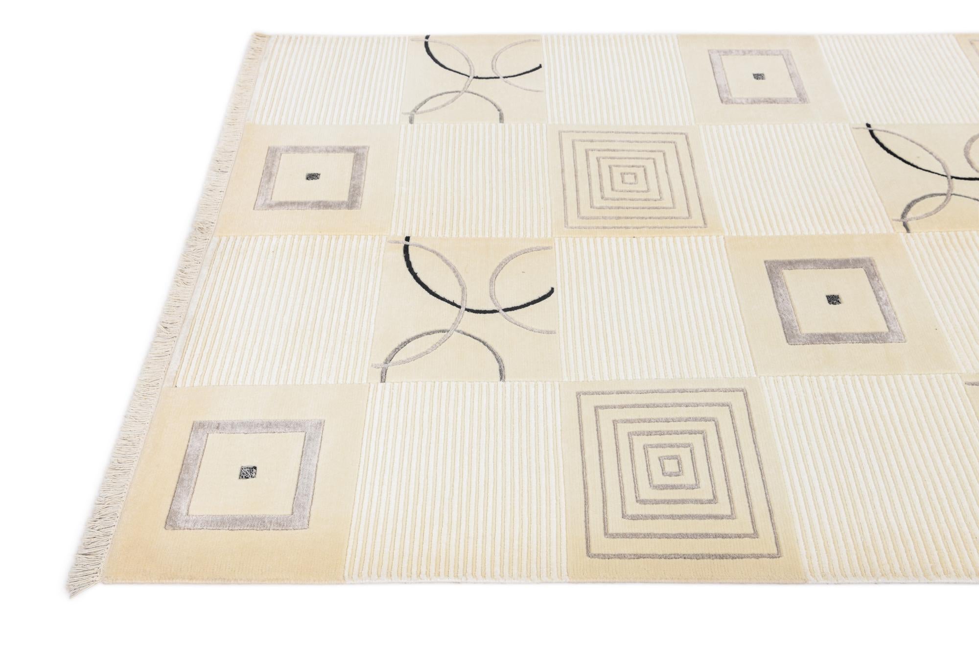4' 11 x 6' 11 Hand Knotted Darya Wool Rug