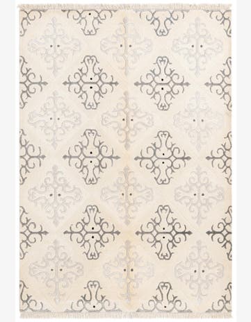 4' 7 x 6' 7 Hand Knotted Darya Wool Rug