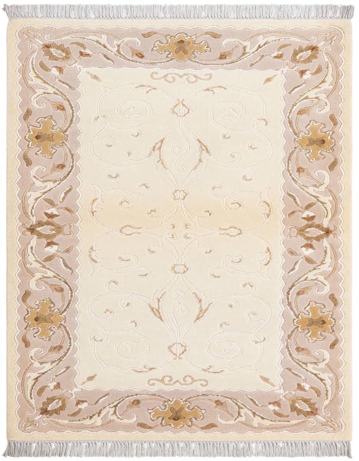 Detail image of 3' 1 x 4' 11 Hand Knotted Darya Wool Rug