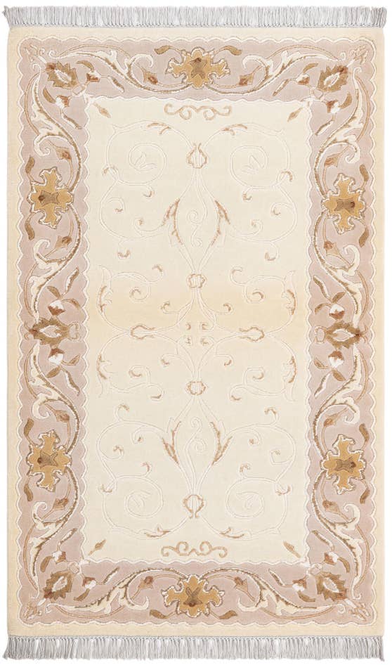 Detail image of 3' 1 x 4' 11 Hand Knotted Darya Wool Rug