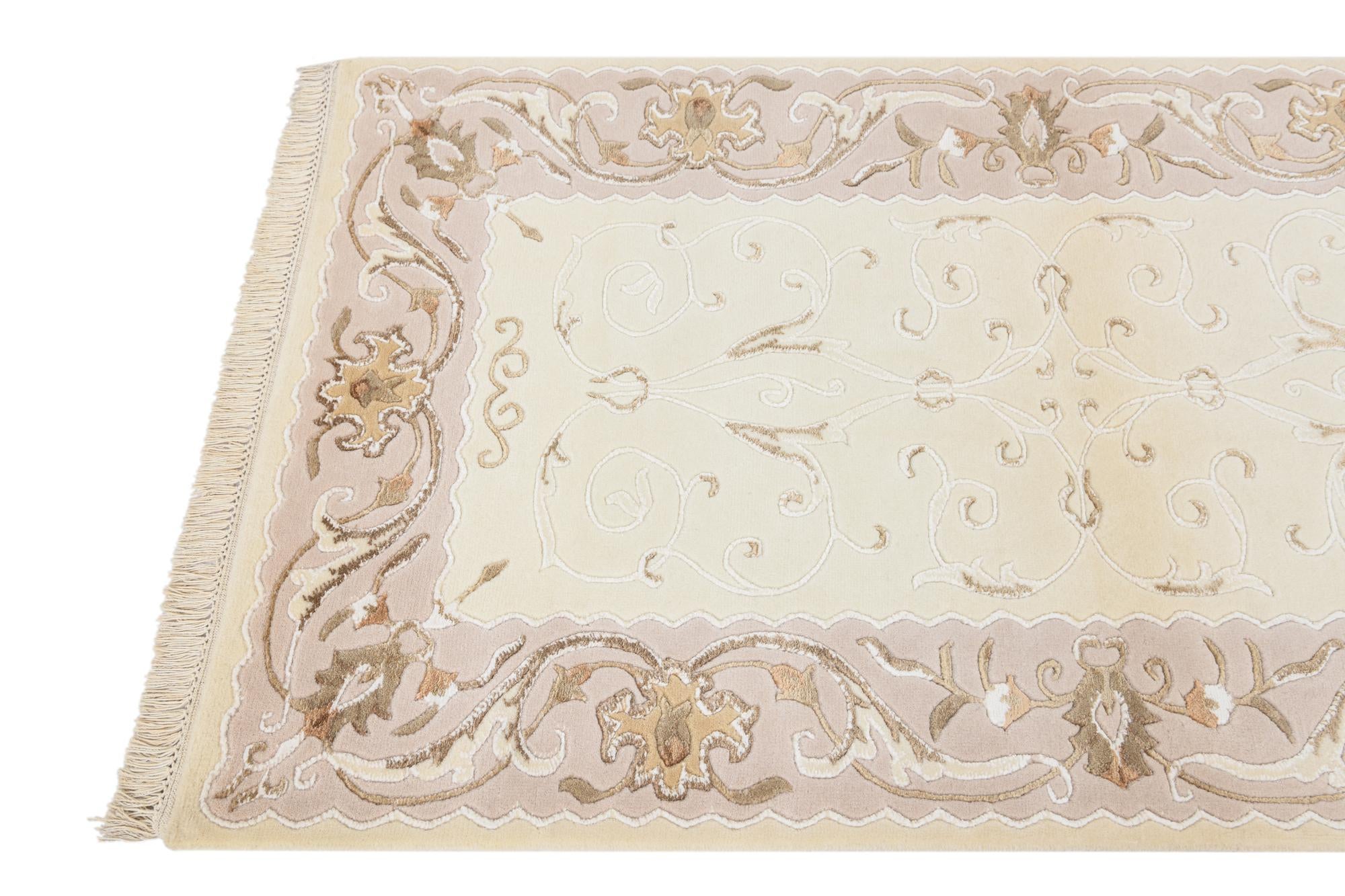 2' 10 x 4' 11 Hand Knotted Darya Wool Rug