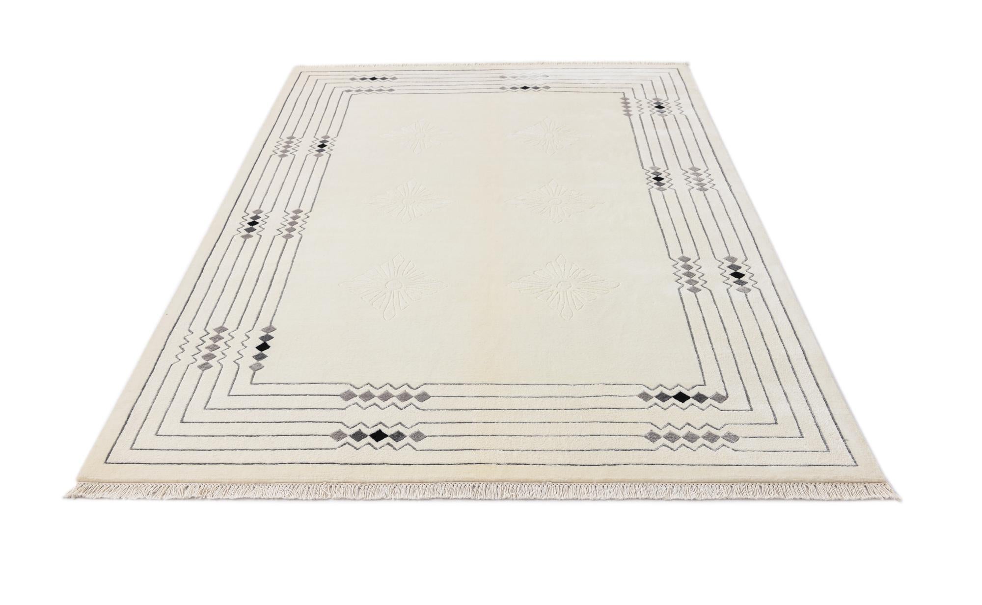 5' 7 x 7' 10 Hand Knotted Darya Wool Rug
