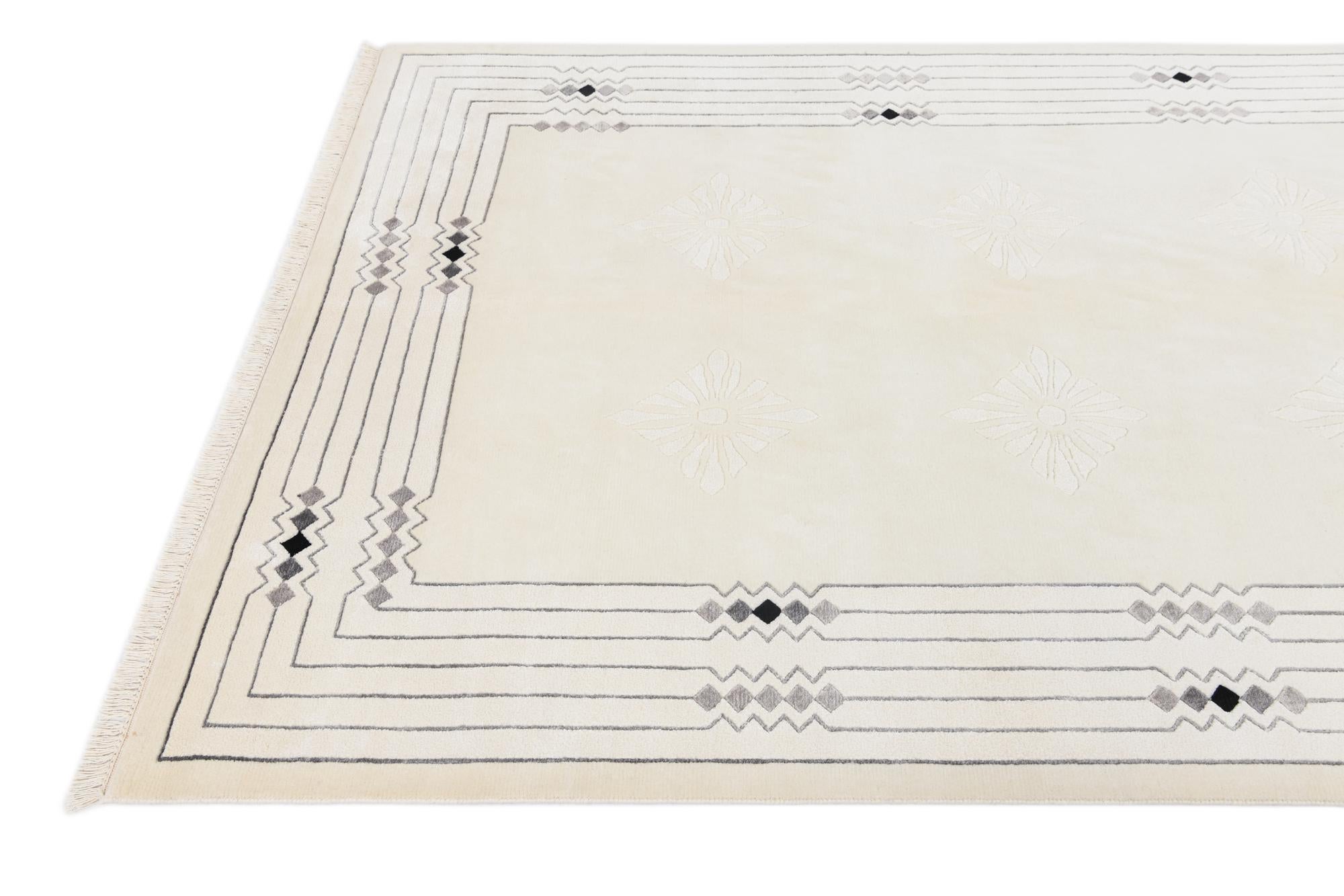 5' 7 x 7' 10 Hand Knotted Darya Wool Rug