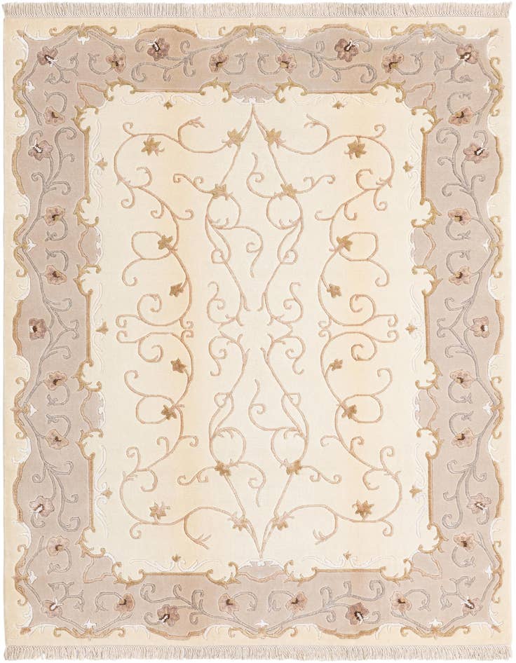 Detail image of 5' 7 x 8' Hand Knotted Darya Wool Rug