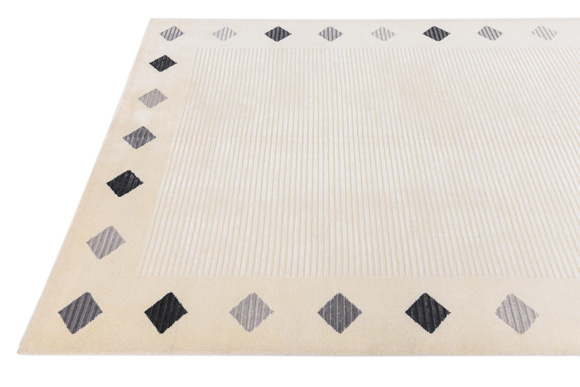5' 7 x 8' Hand Knotted Darya Wool Rug