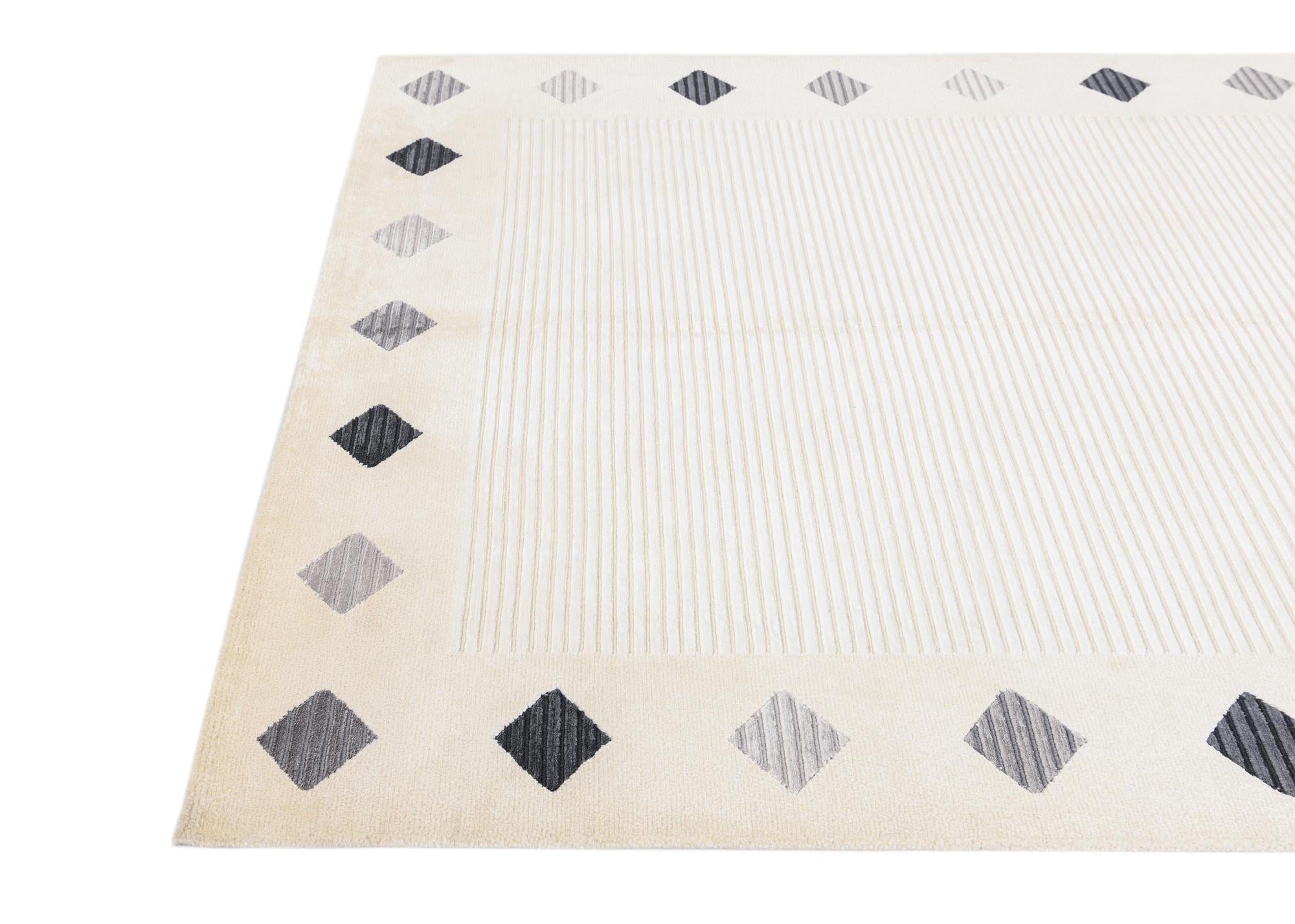 5' 9 x 8' Hand Knotted Darya Wool Rug